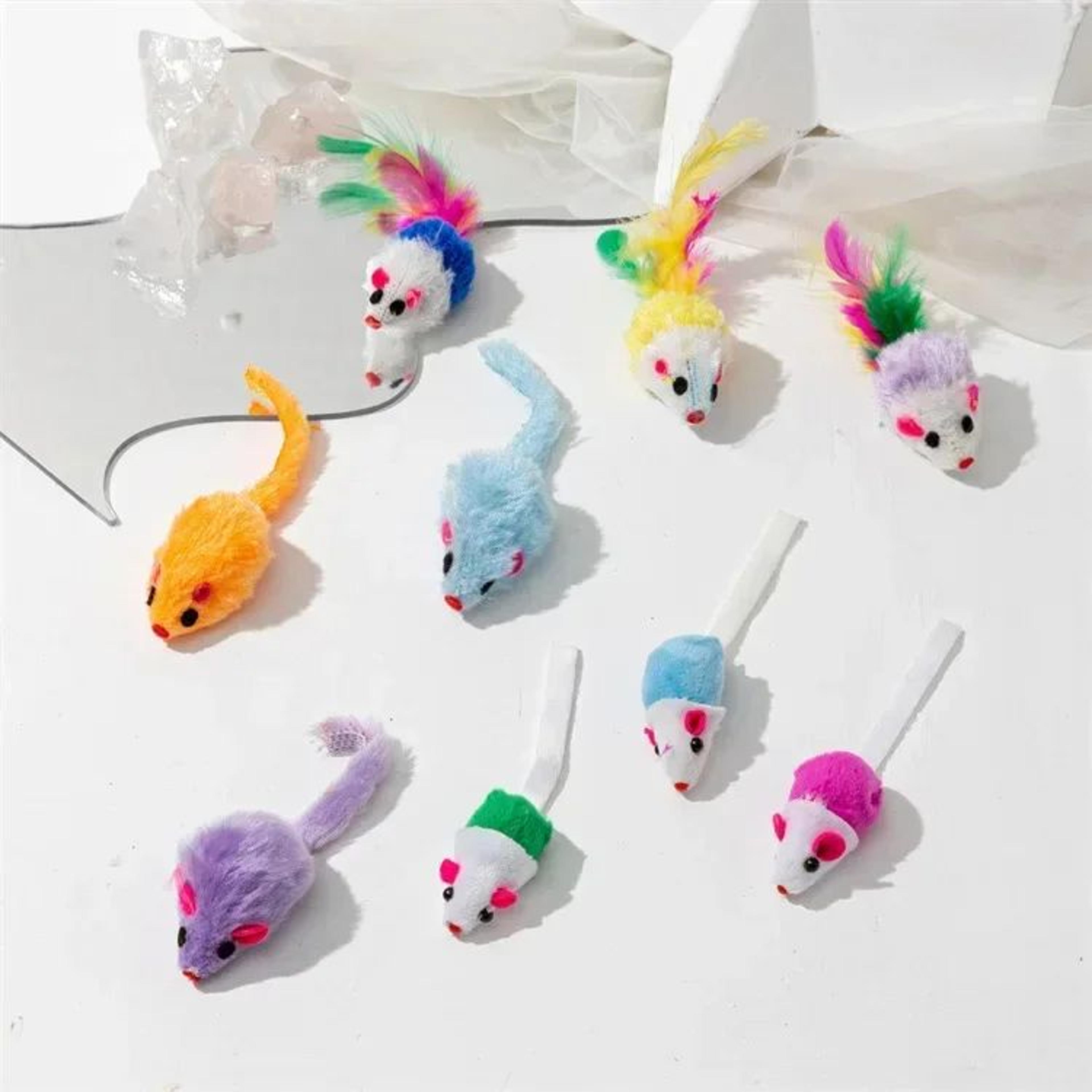 Catnip Mouse Toy Set Interactive Plush Cat Toys 15
