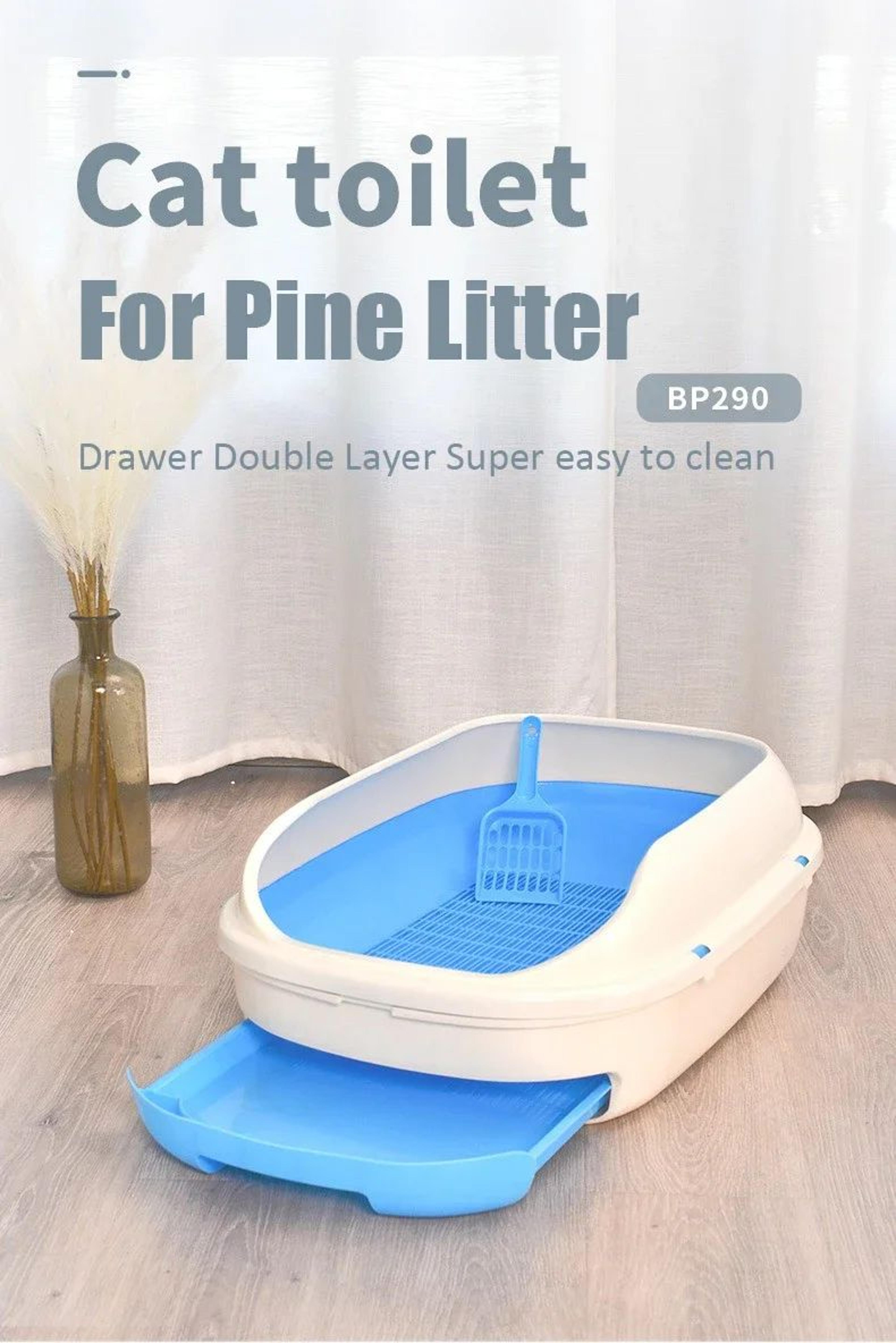 Extra Large Semi Closed Cat Litter Box With Drawer 6