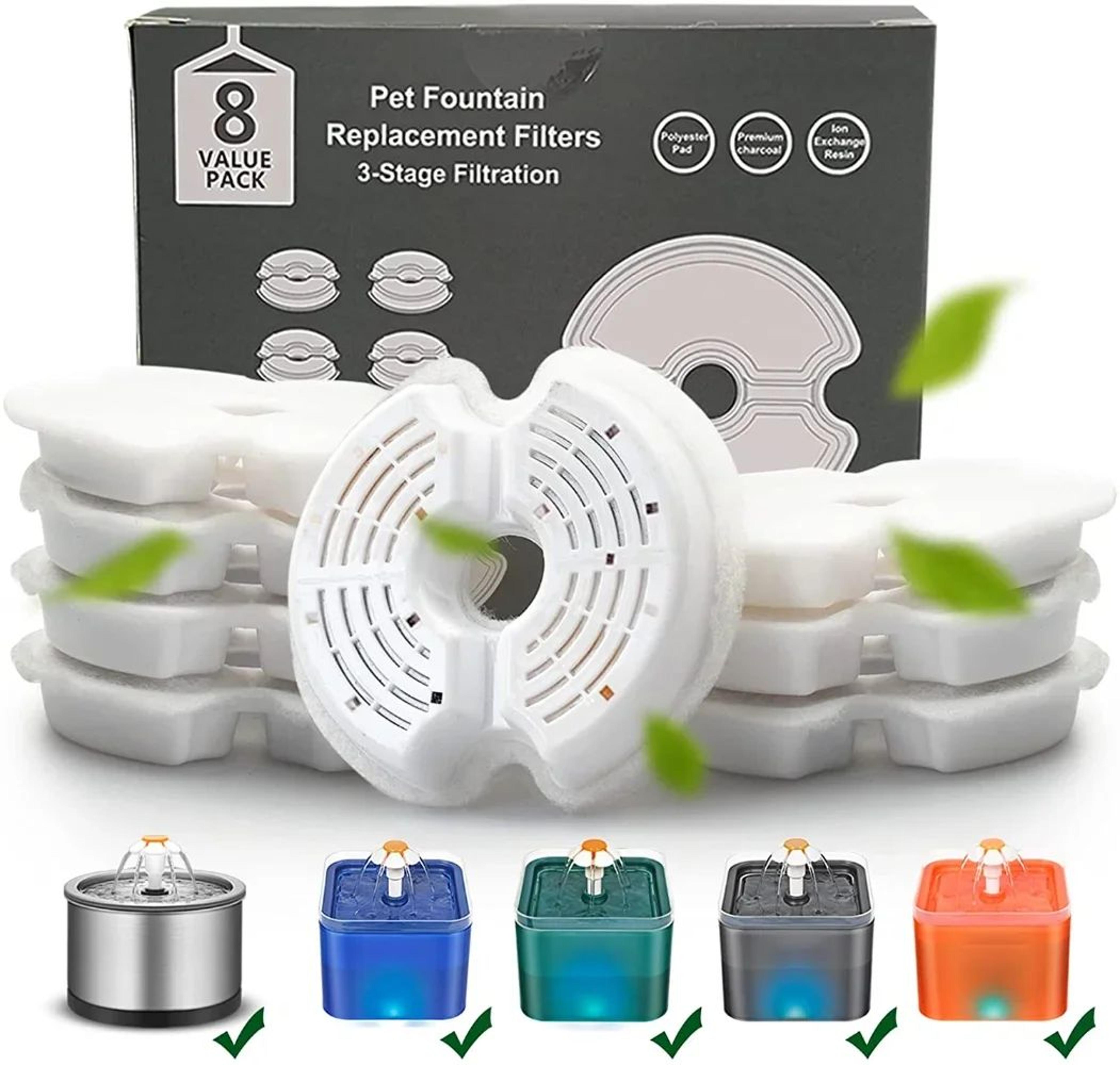 replacement carbon filters for stainless steel cat water fountain