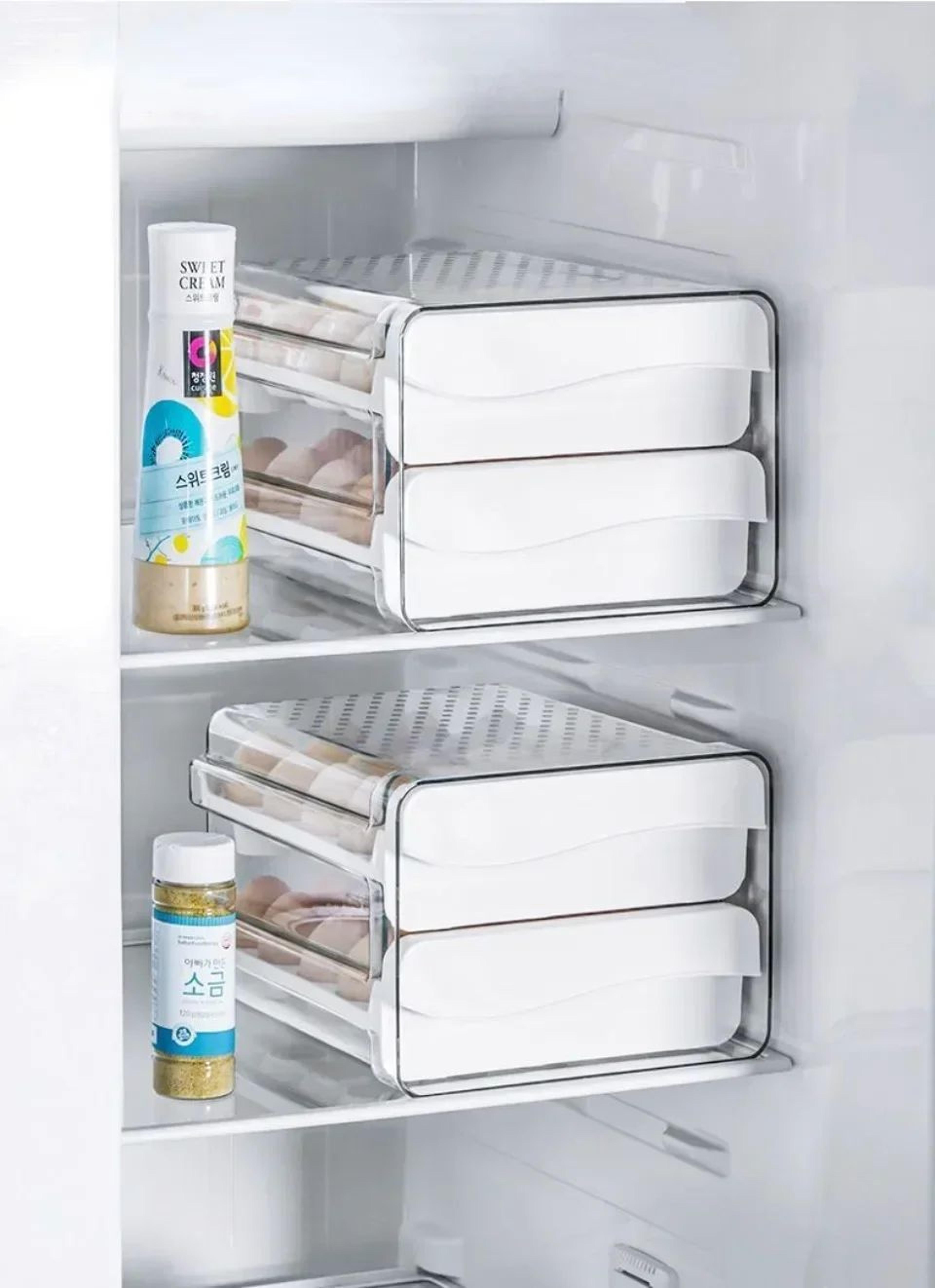 Automatic Rolling Egg Storage Organizer With Drawer Design 8