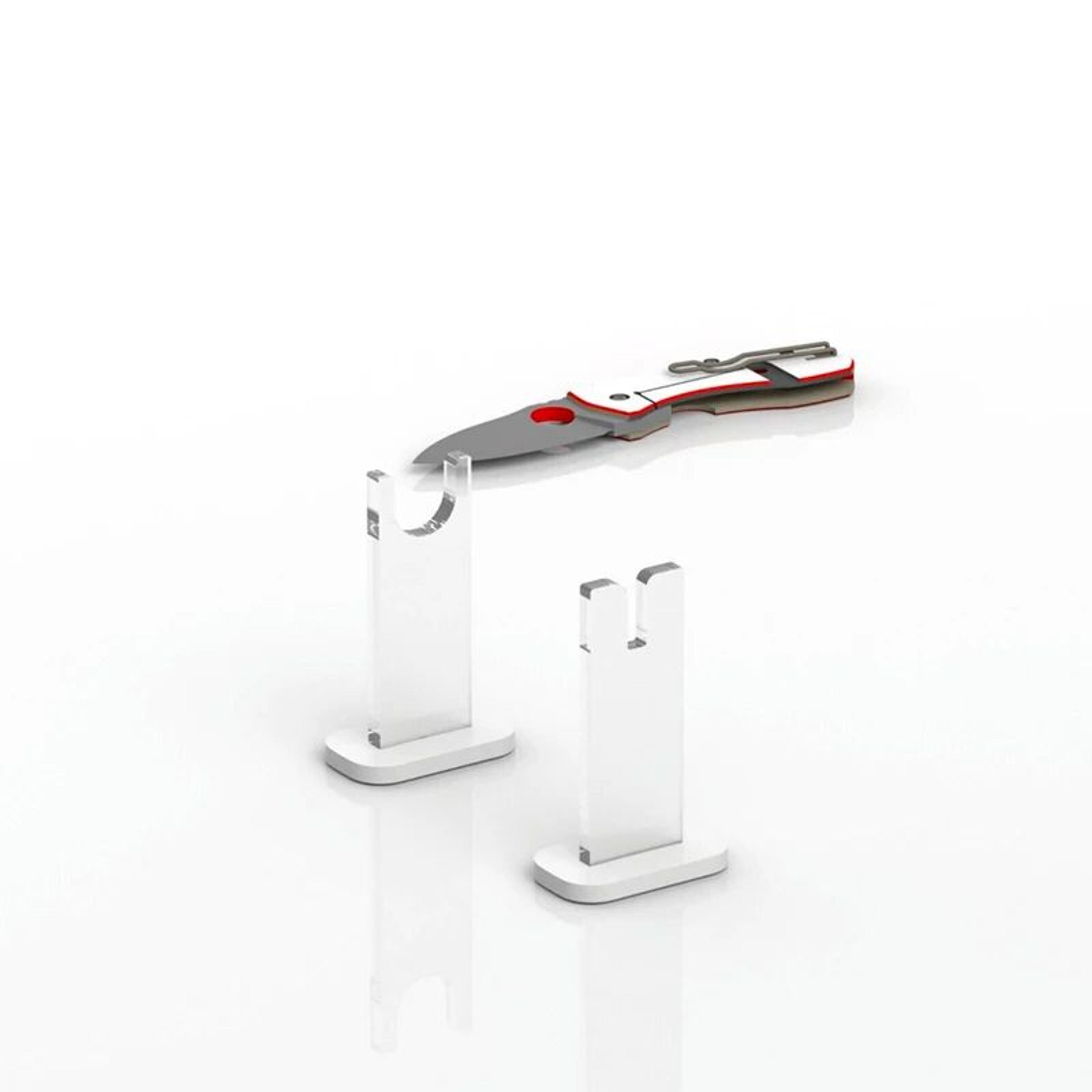 Clear Acrylic Knife Collection Display Stand 2