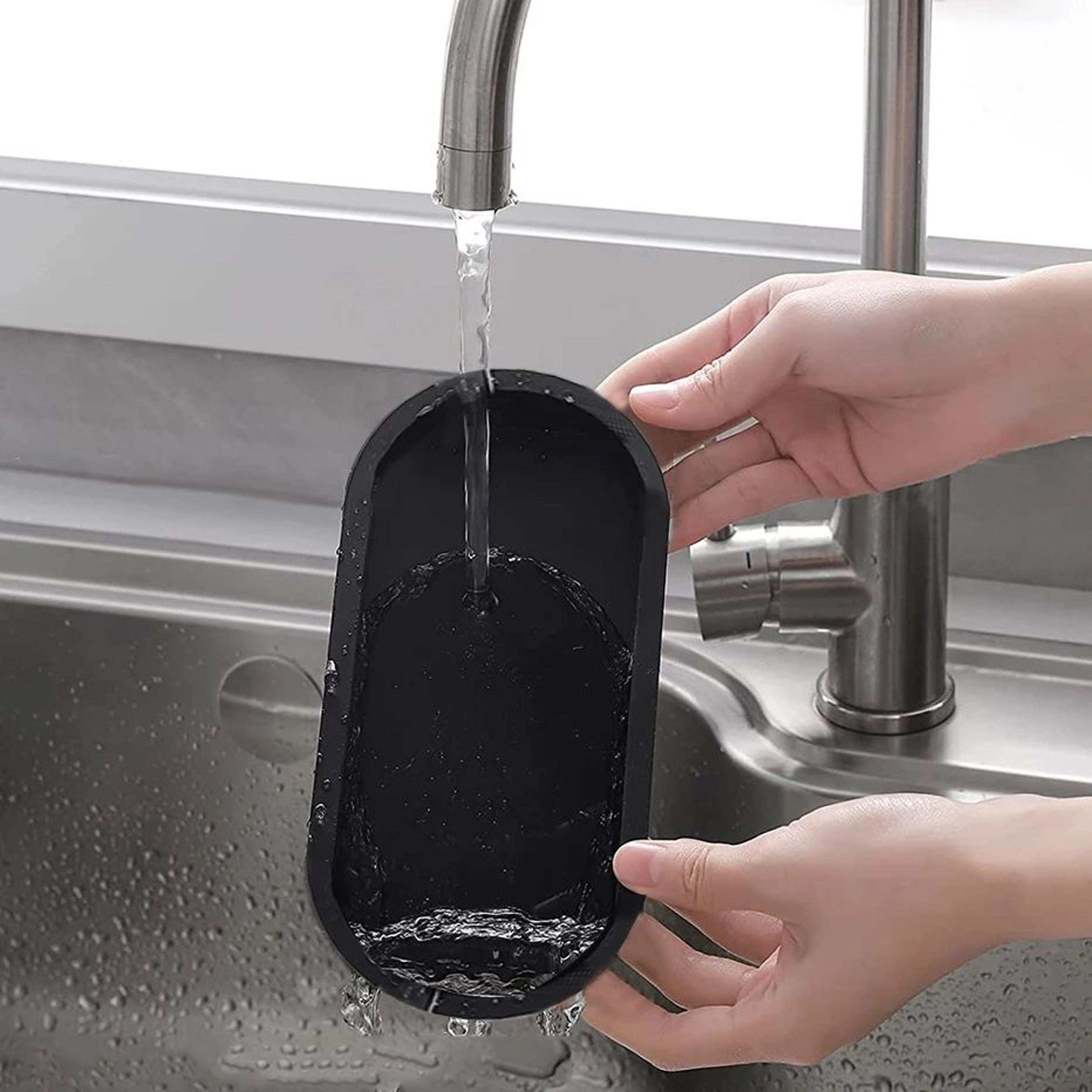 Large Oval Silicone Vanity Organizer Tray 4