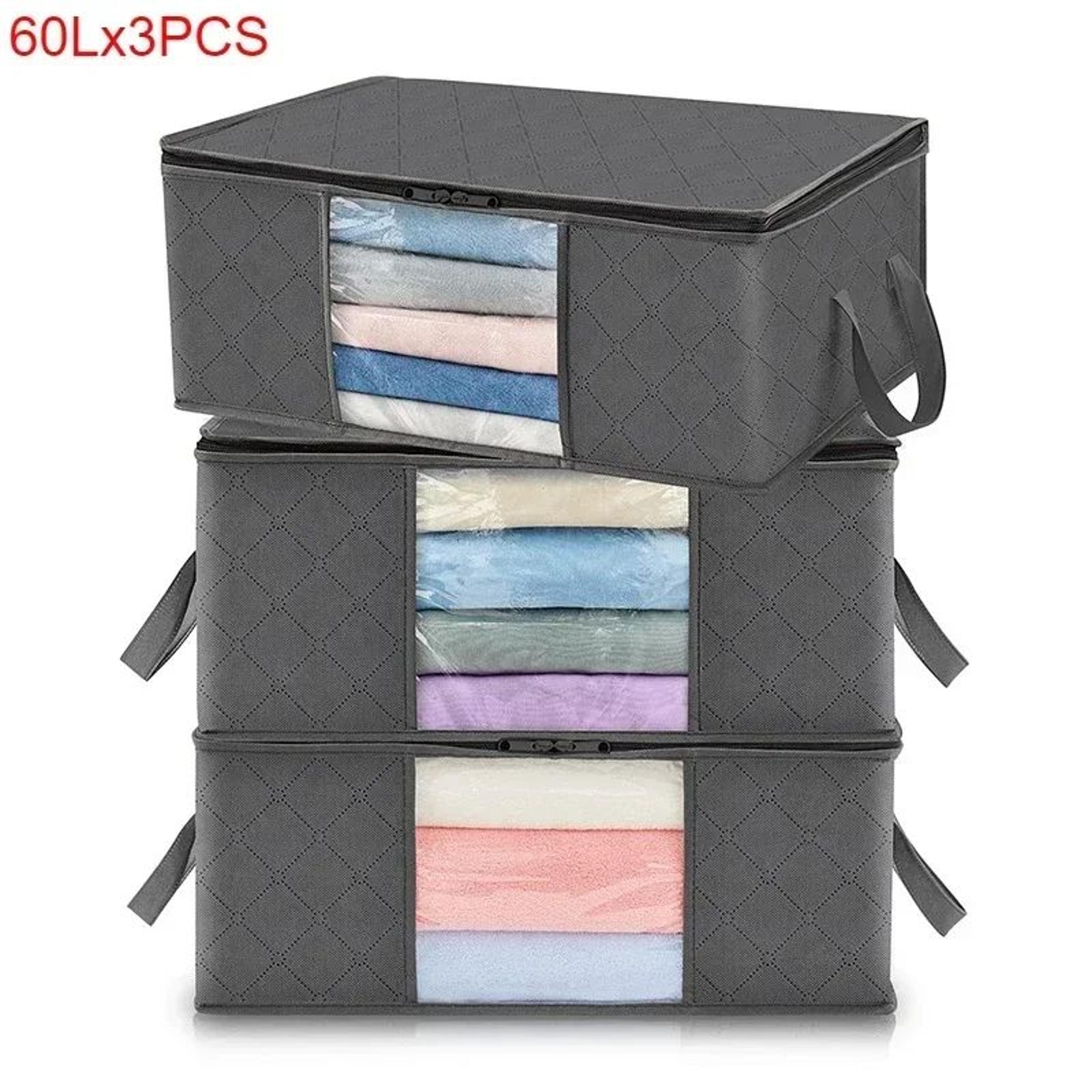 Foldable Large Capacity Clothes And Blanket Storage Bag For Organizing Bedroom Closet Clothing 7