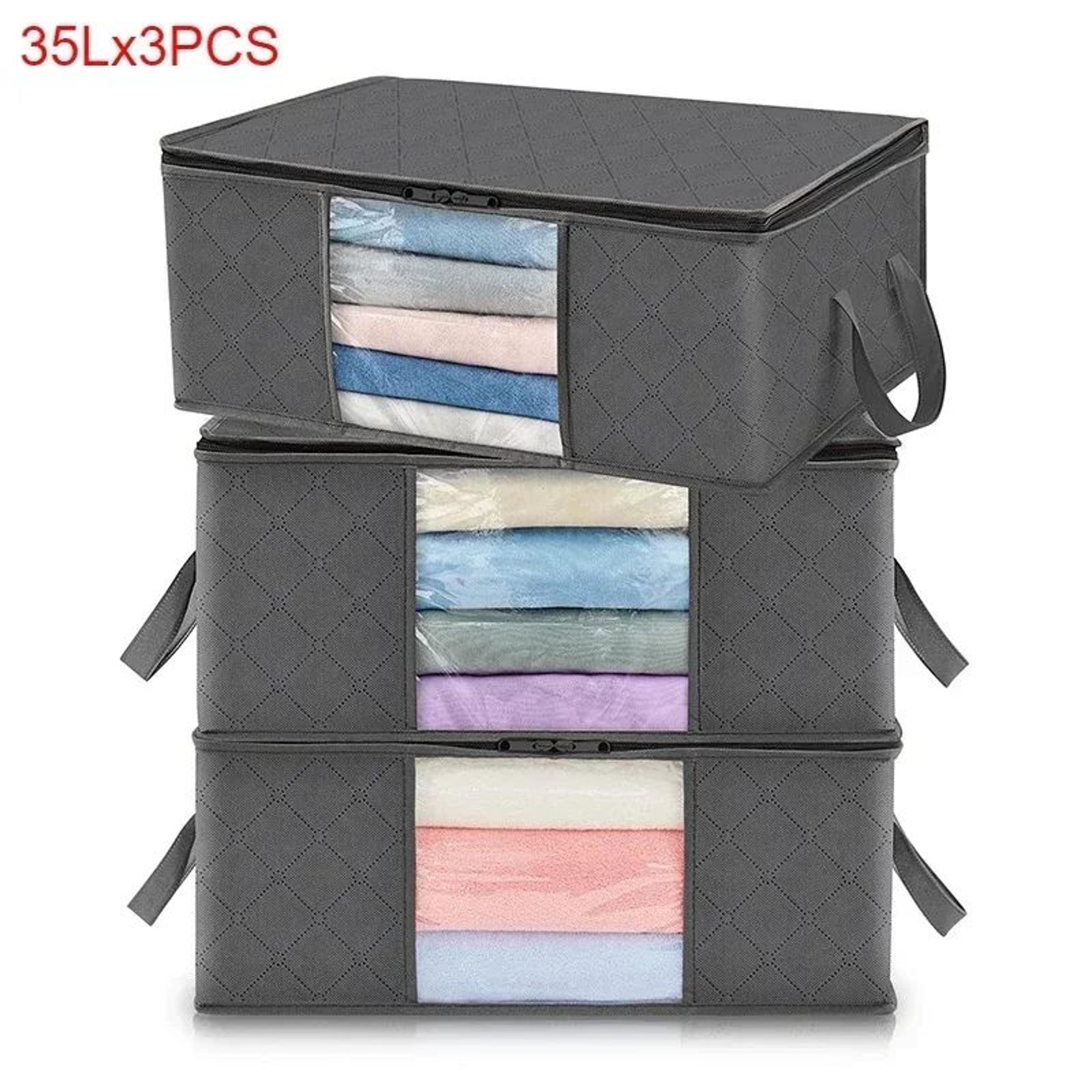 Foldable Large Capacity Clothes And Blanket Storage Bag For Organizing Bedroom Closet Clothing 11