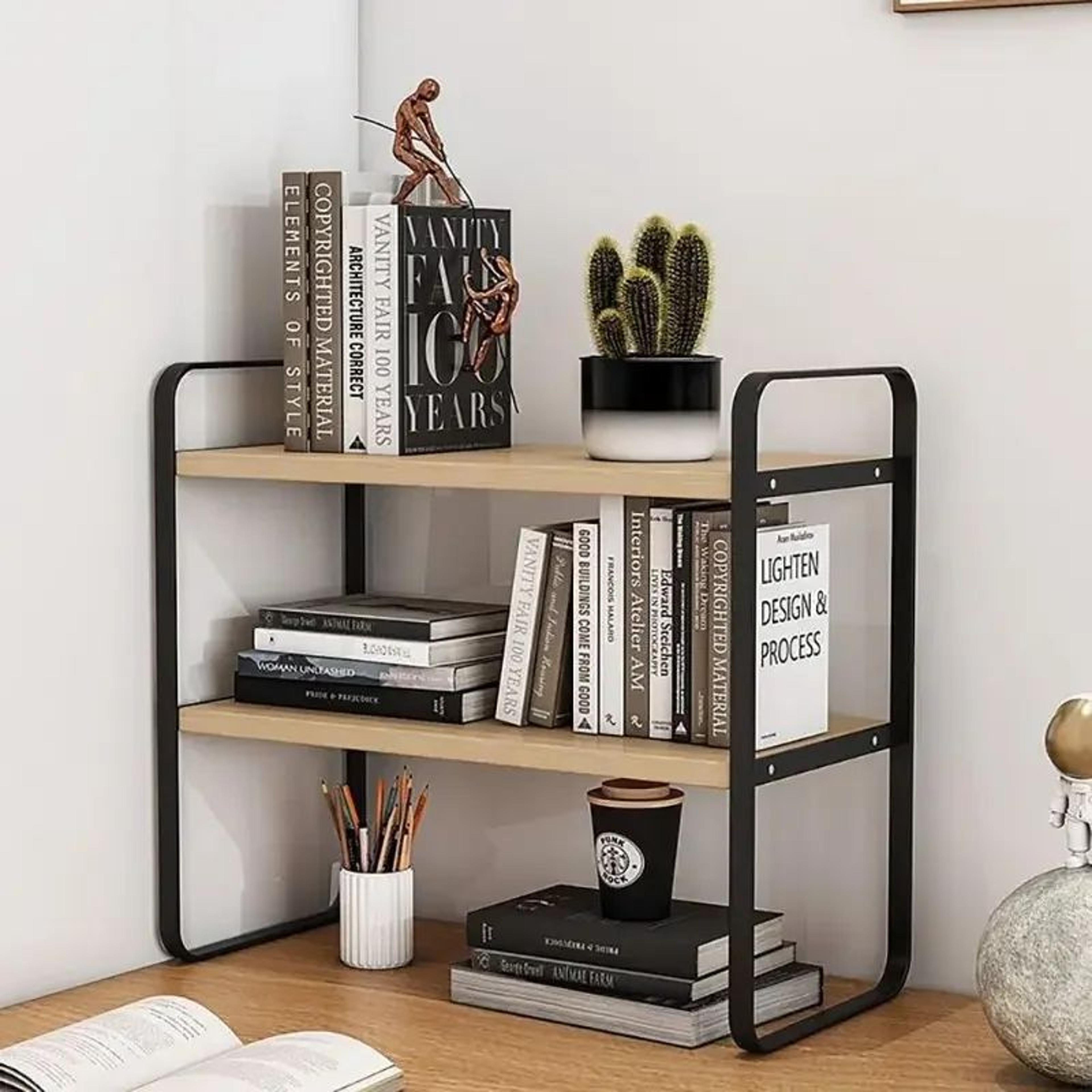 Multi Tier Iron Desk Storage Rack Organizer Shelf 1