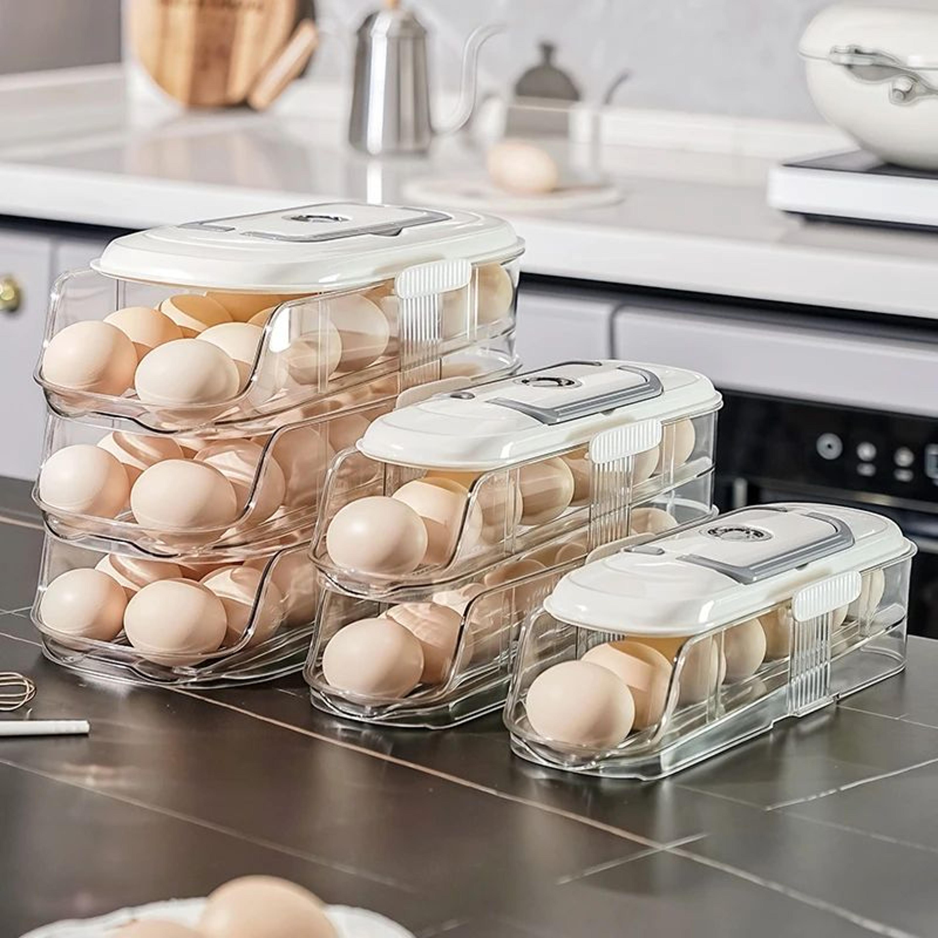 Automatic Rolling Egg Storage Box For Refrigerator Door 0
