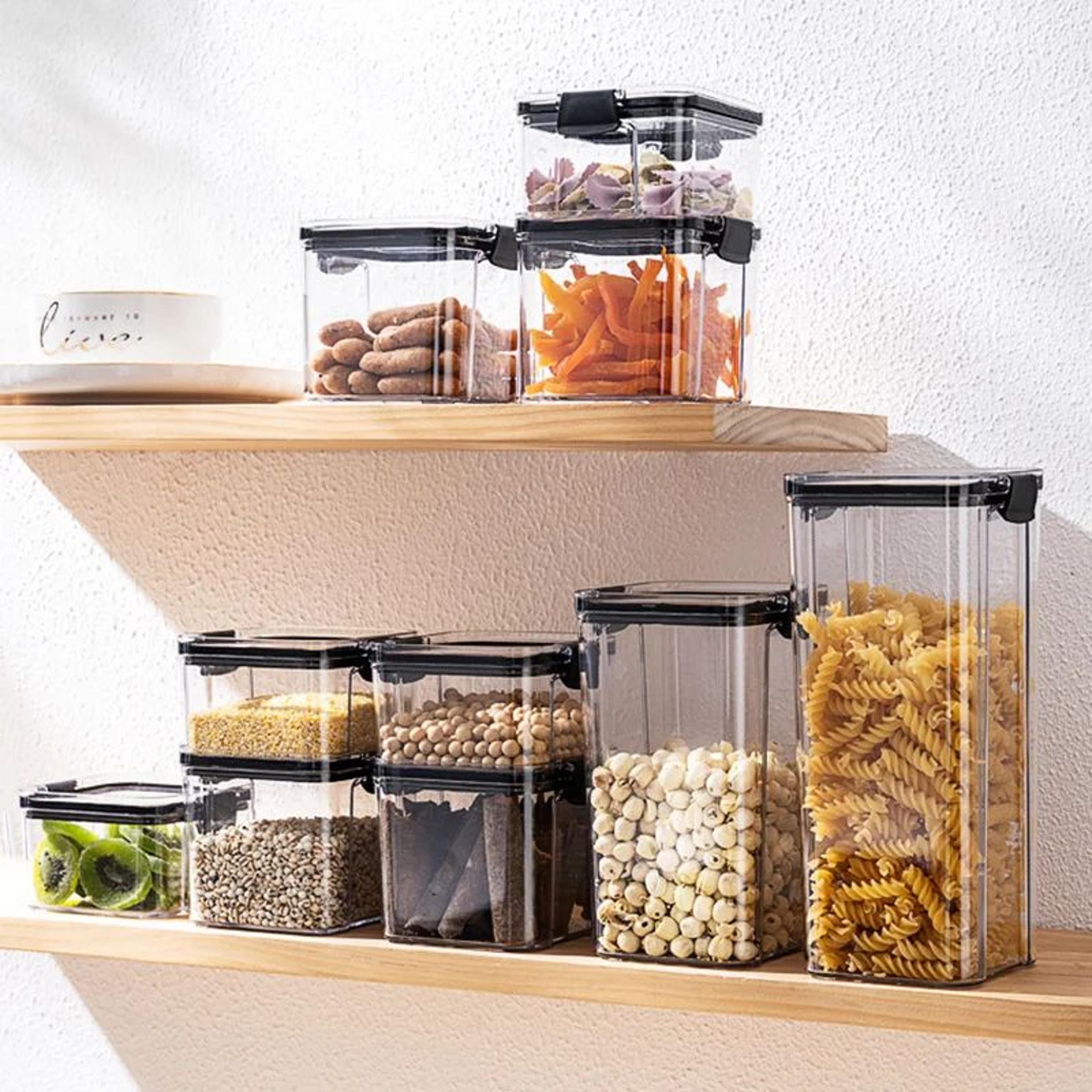 Airtight Transparent Grain Storage Container For Kitchen Pantry 2