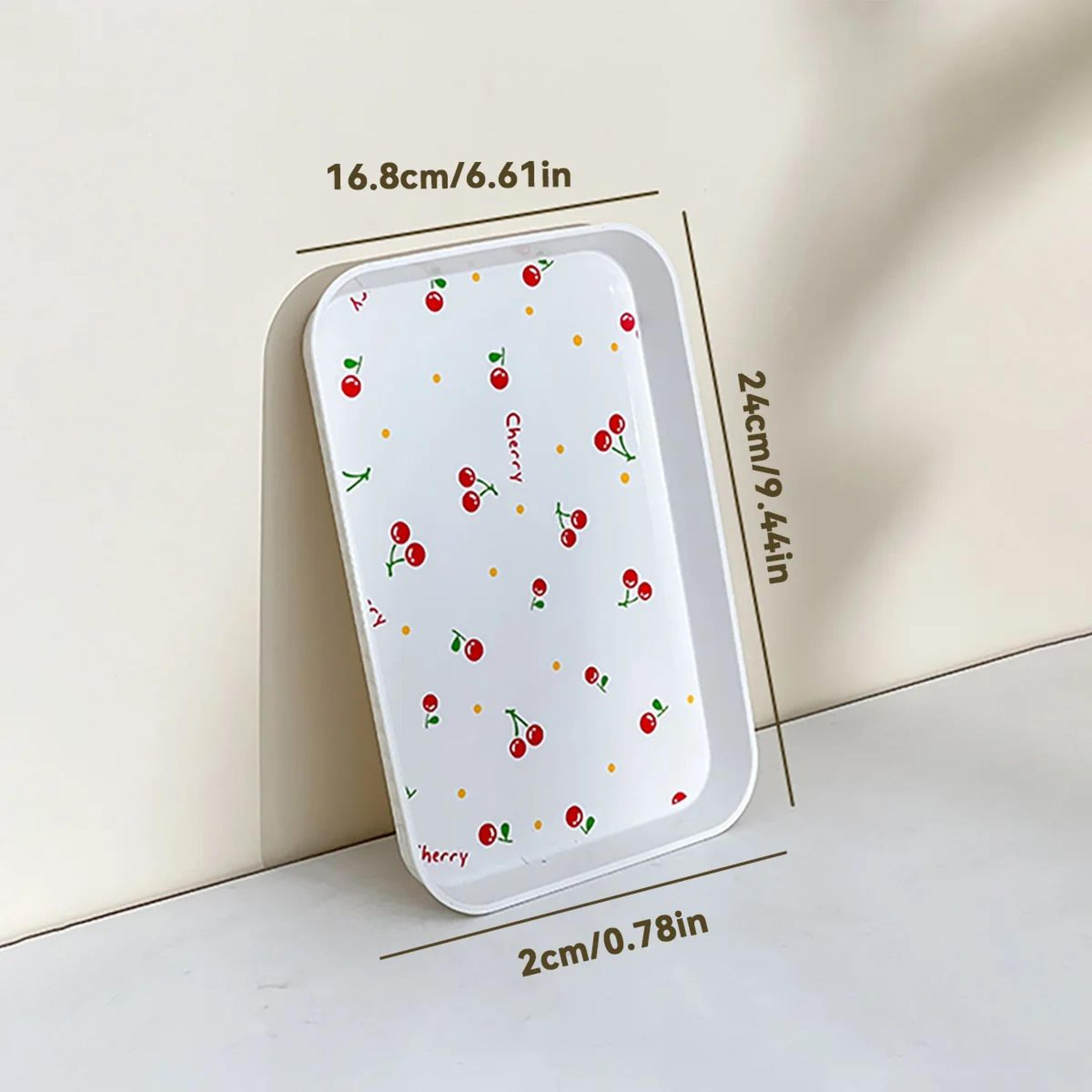 Cherry Pattern Multifunctional Serving Tray And Organizer 13