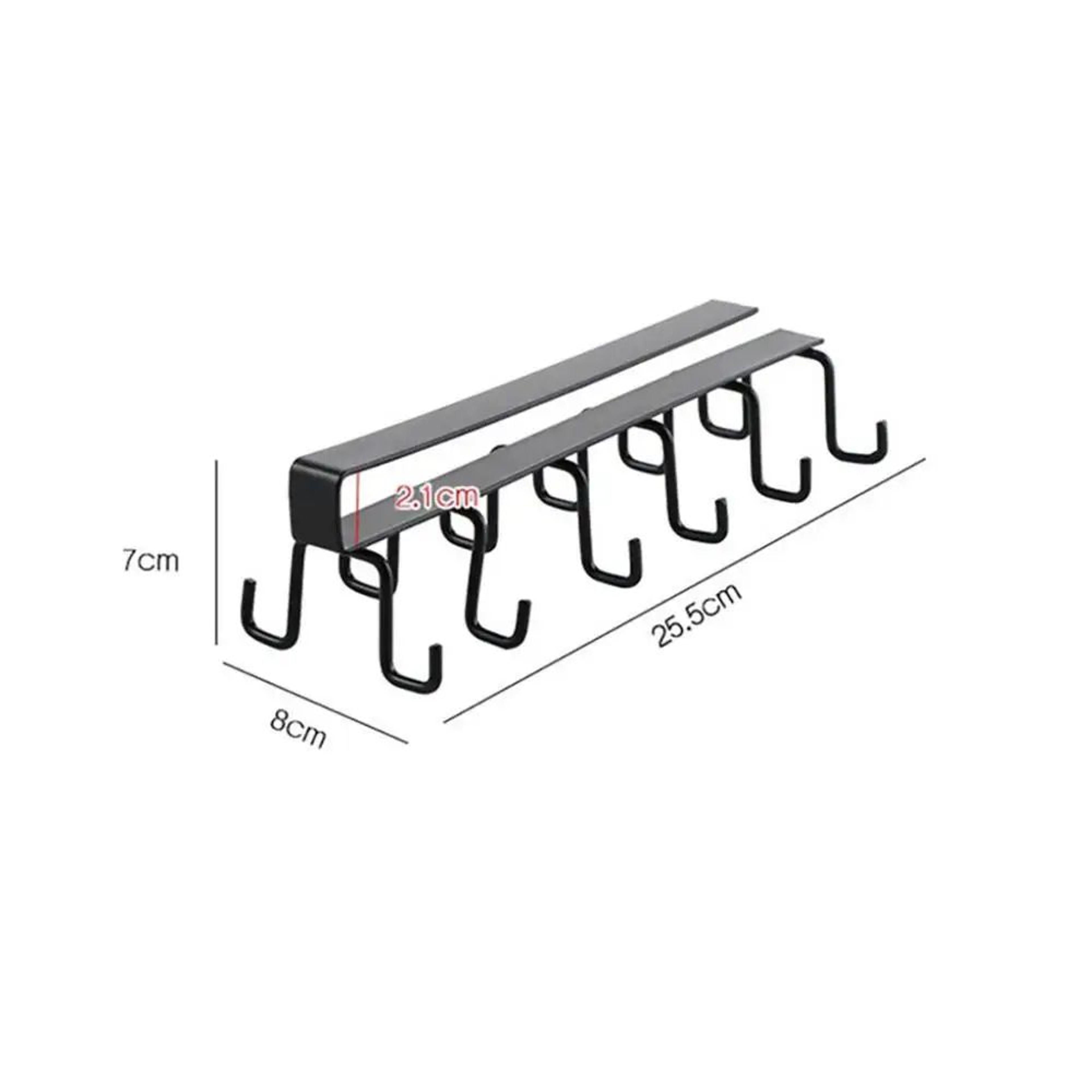 Double Row Hanging Cup Holder Wall Storage Rack 5