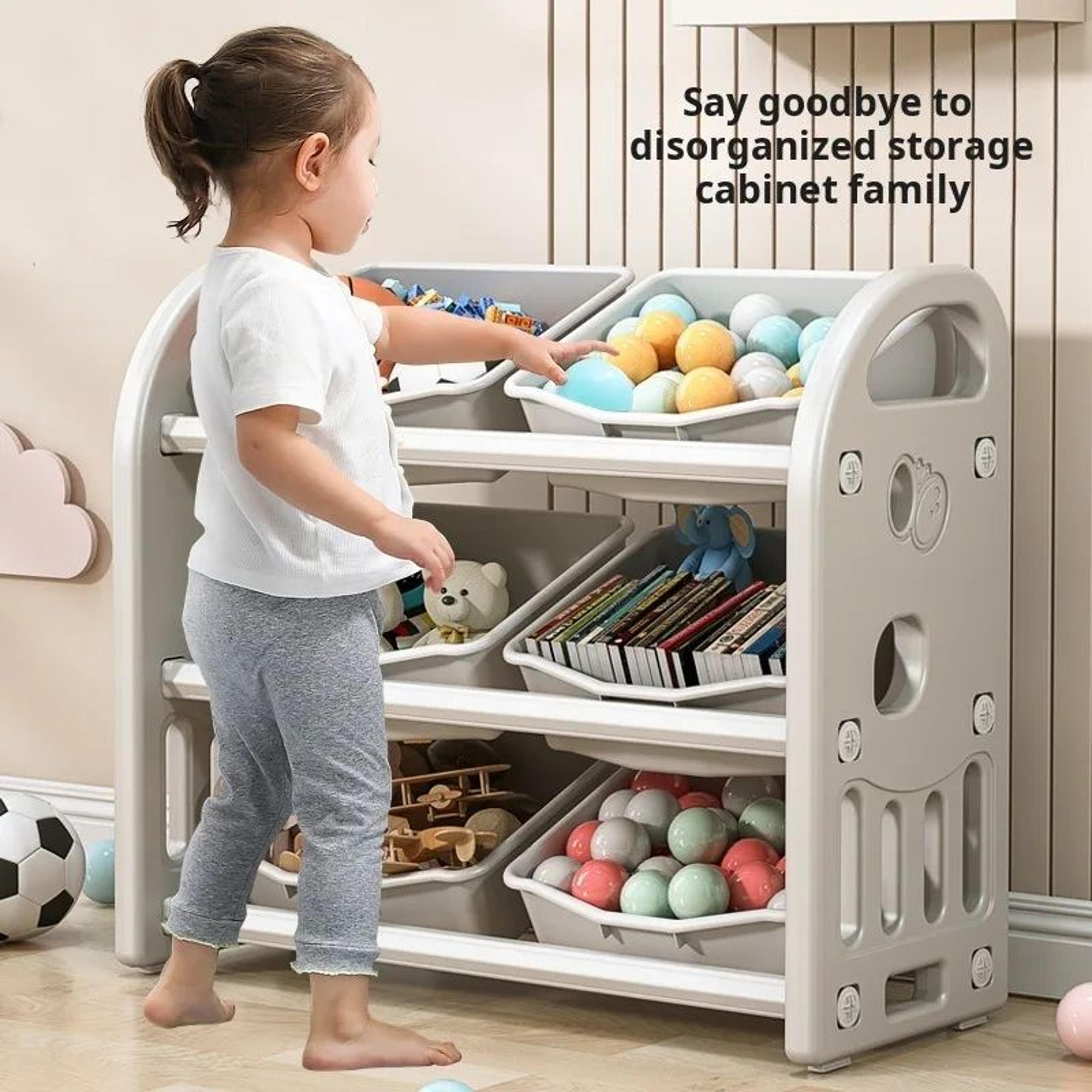 large capacity baby toy storage cabinet organizer