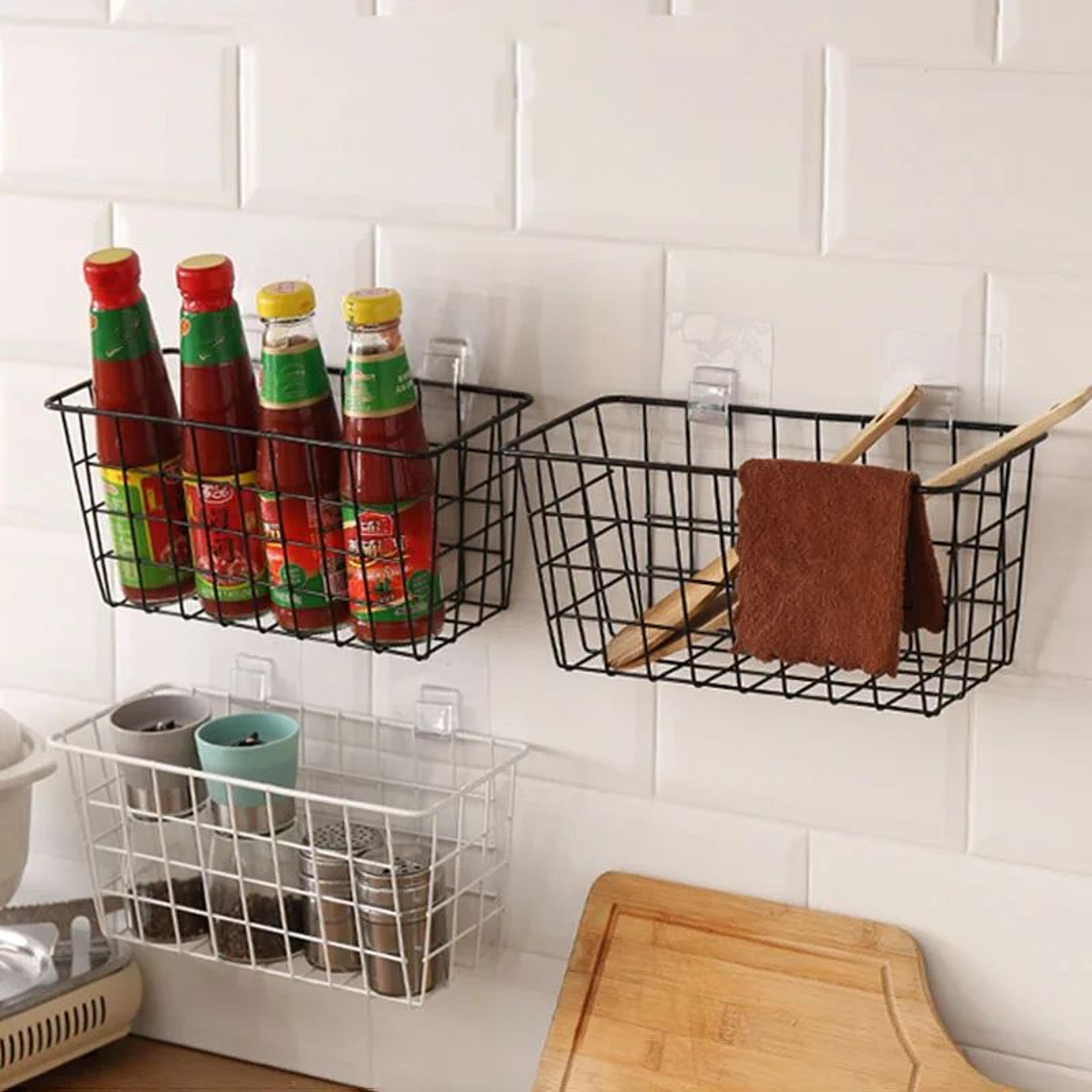 Punch Free Wall Mounted Storage Rack Organizer 6