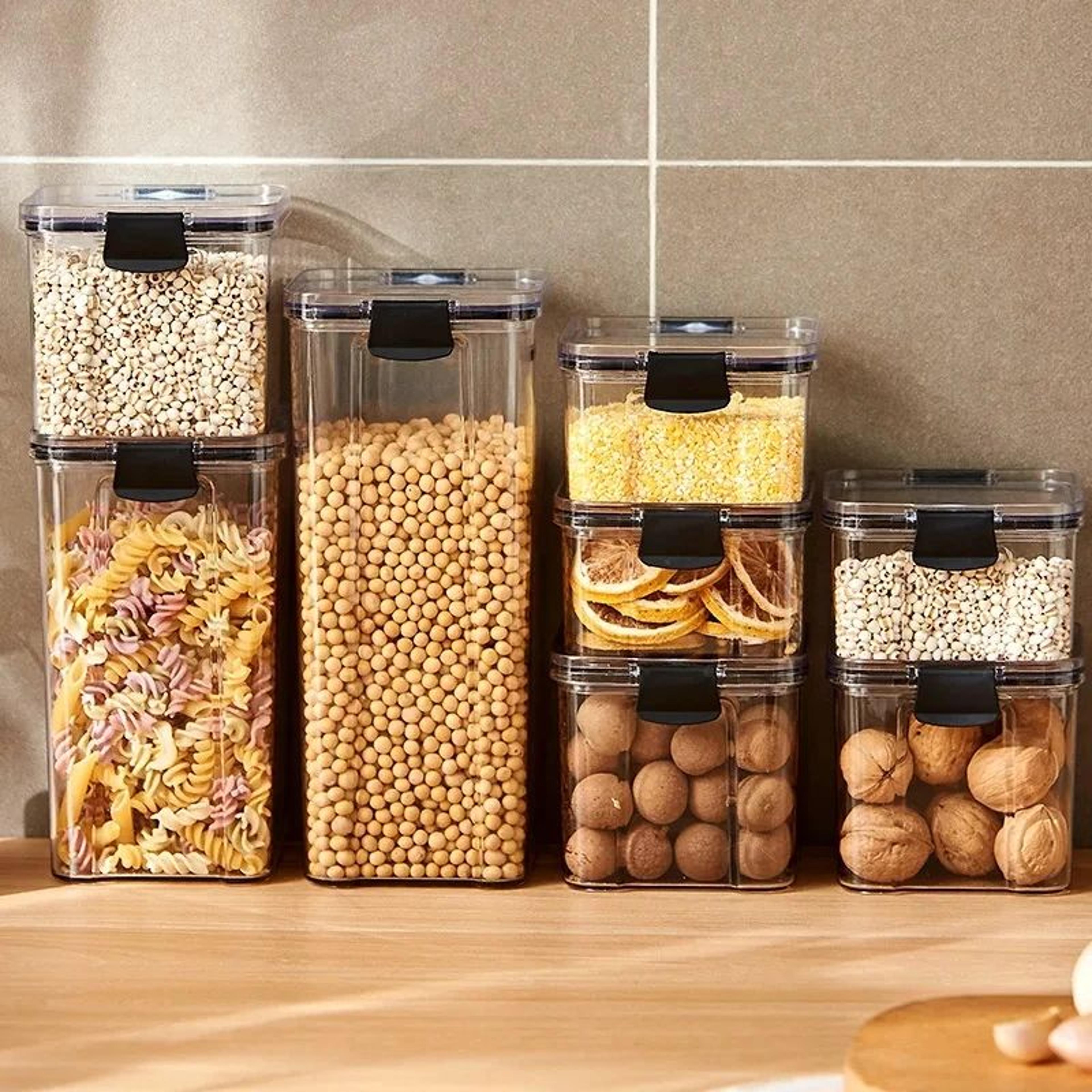 Airtight Grain And Pasta Storage Container Jar 0