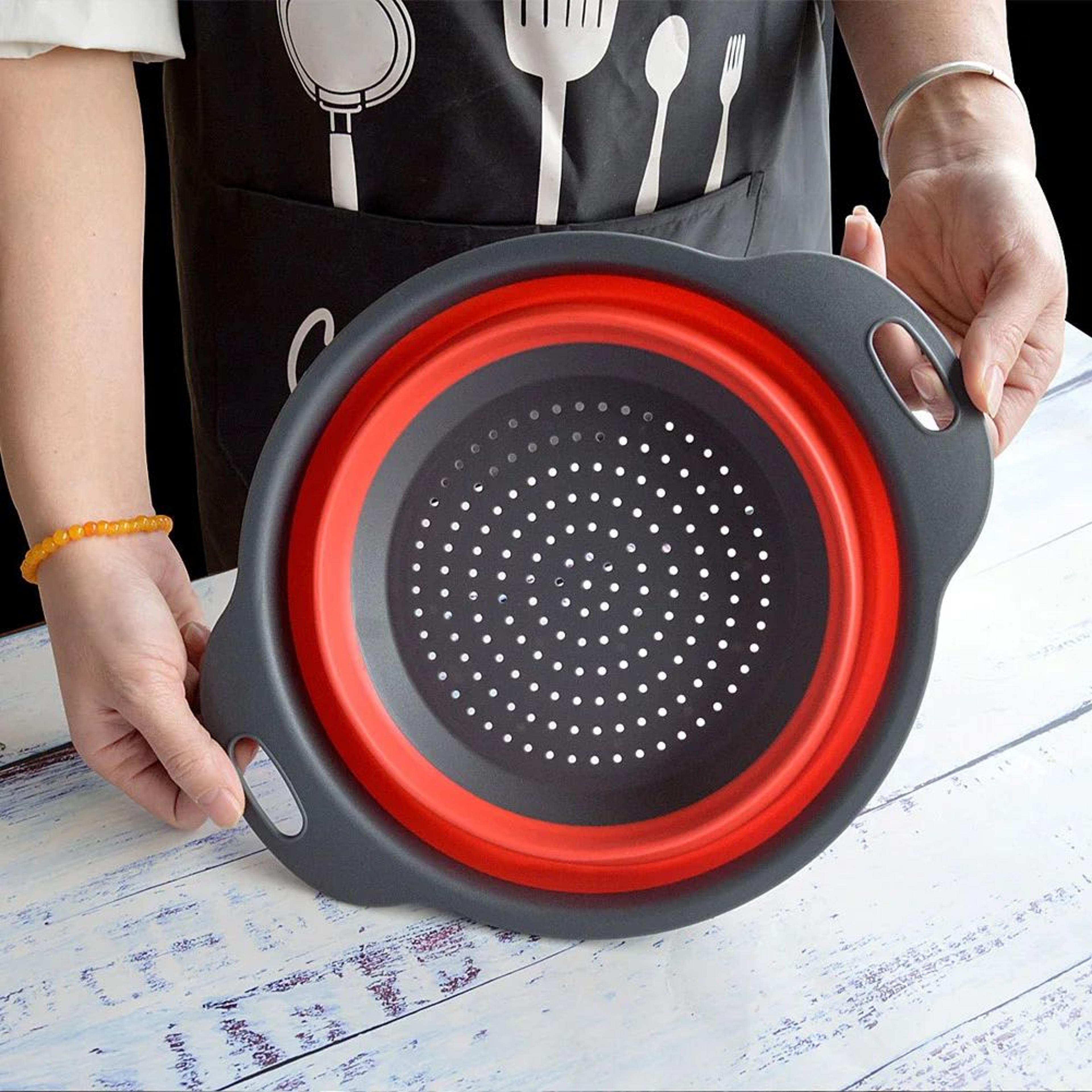 Foldable Silicone Fruit And Vegetable Drain Basket 7