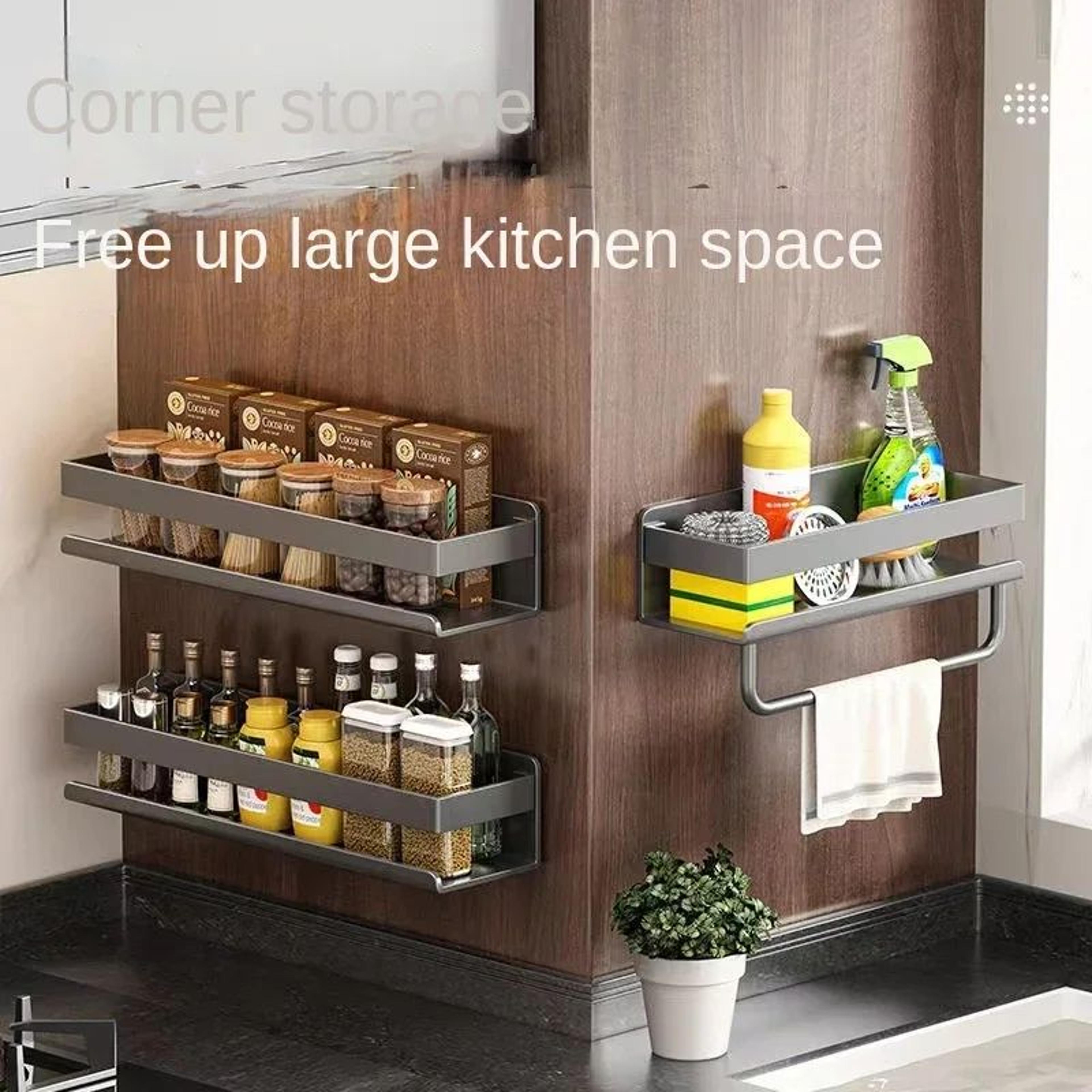 Gun Gray Wall Mounted Spice Storage Rack 2
