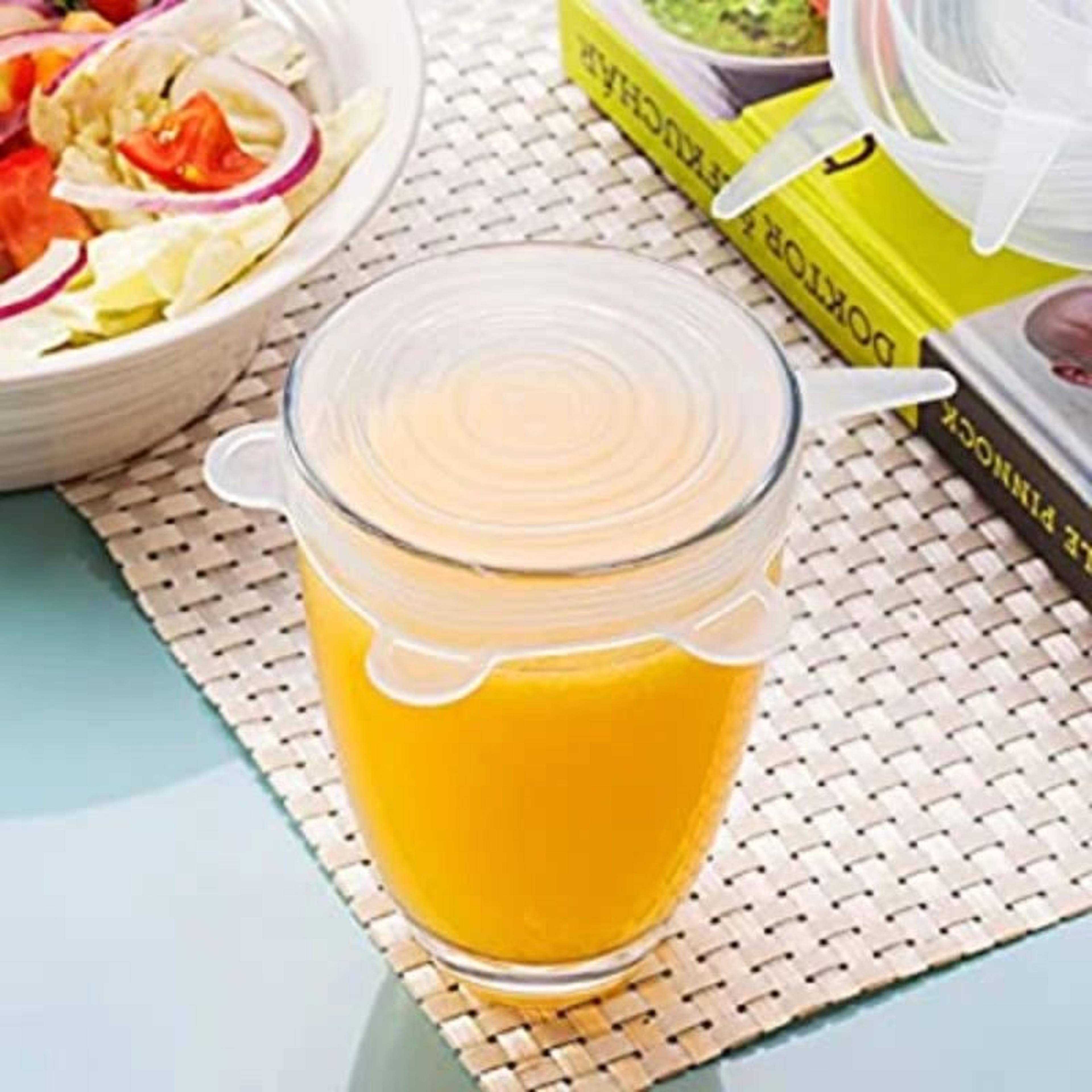 Reusable Silicone Can Cover Lid Set 2