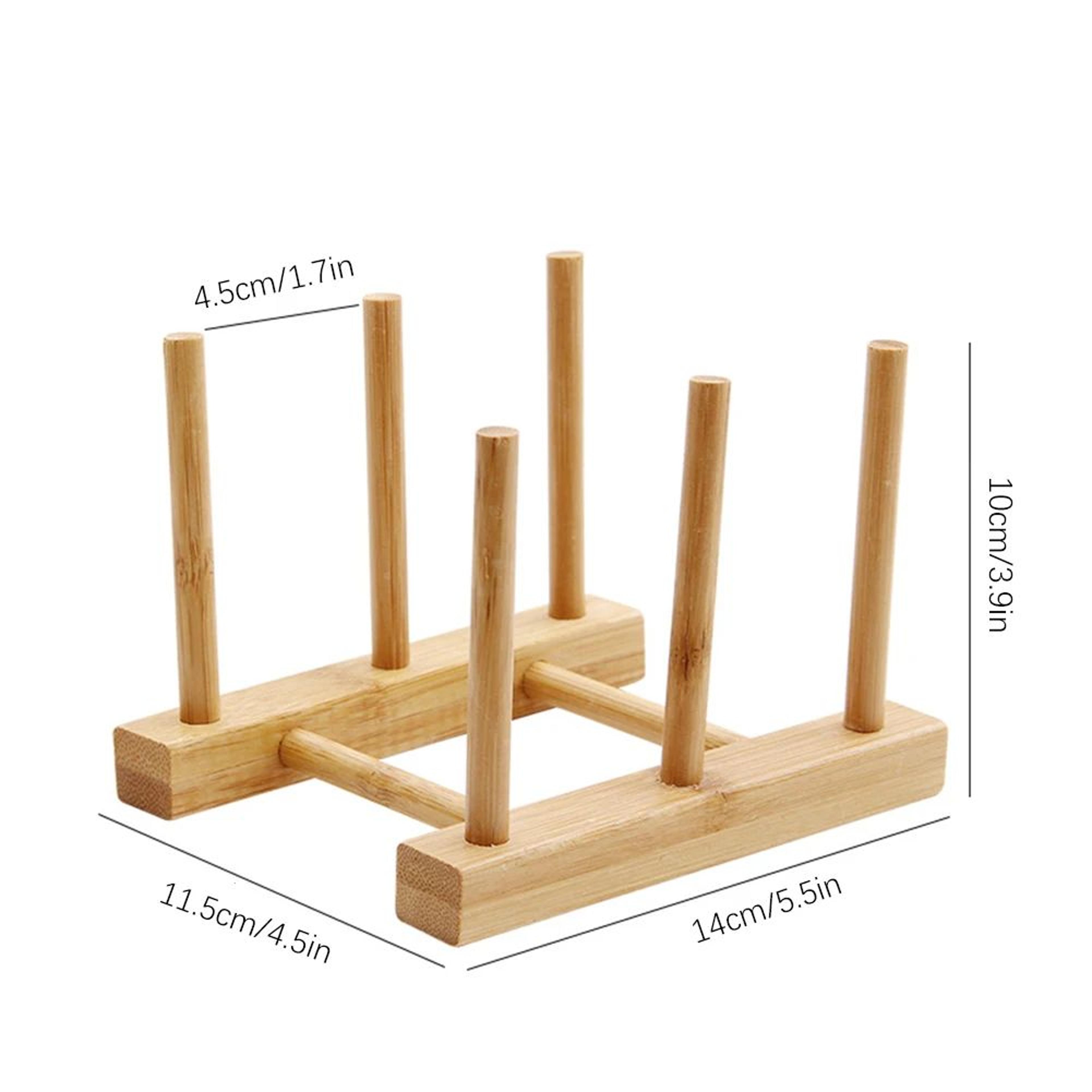 Wooden Dish Drying Rack And Display Organizer 7