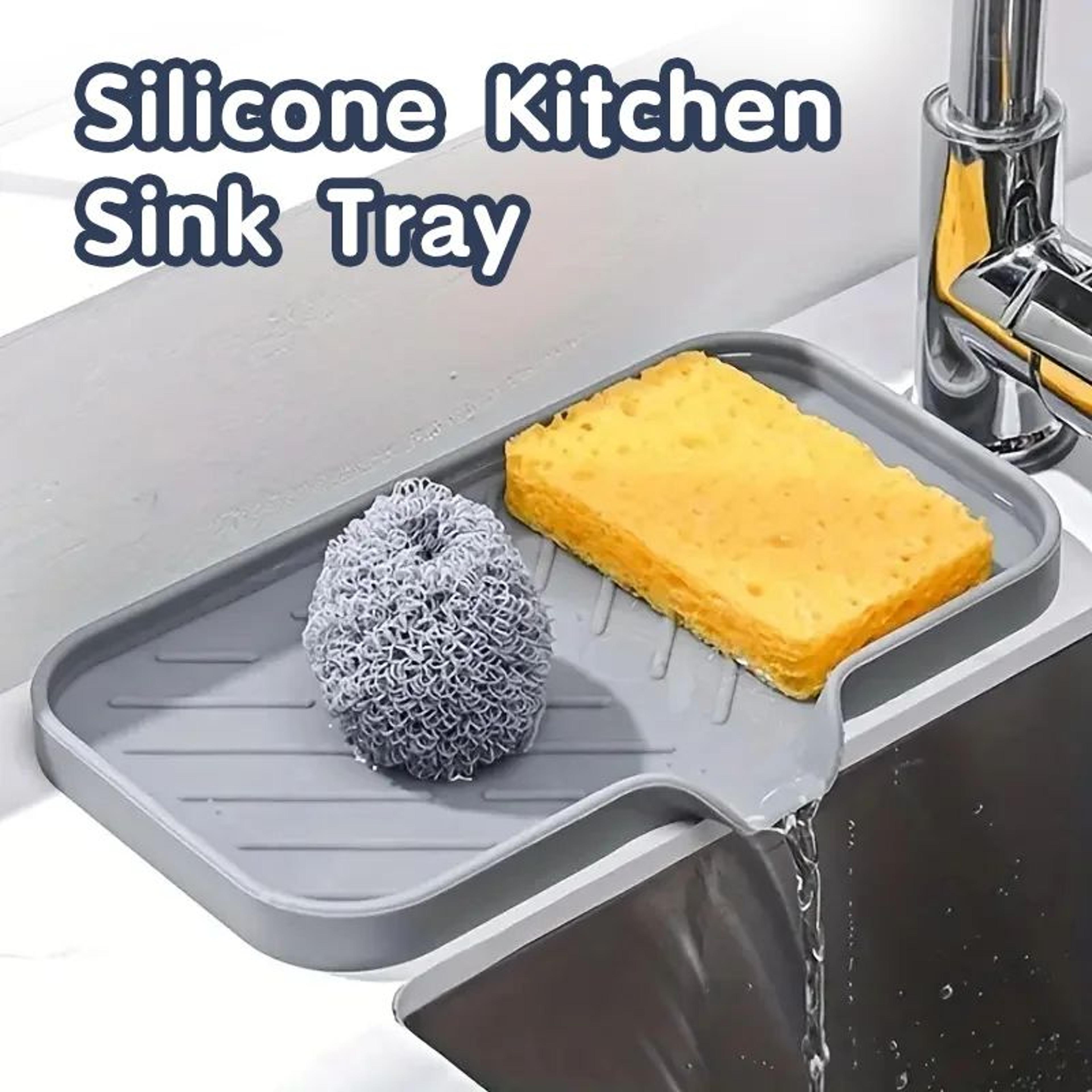 Silicone Faucet Splash Guard Sink Organizer Mat 0