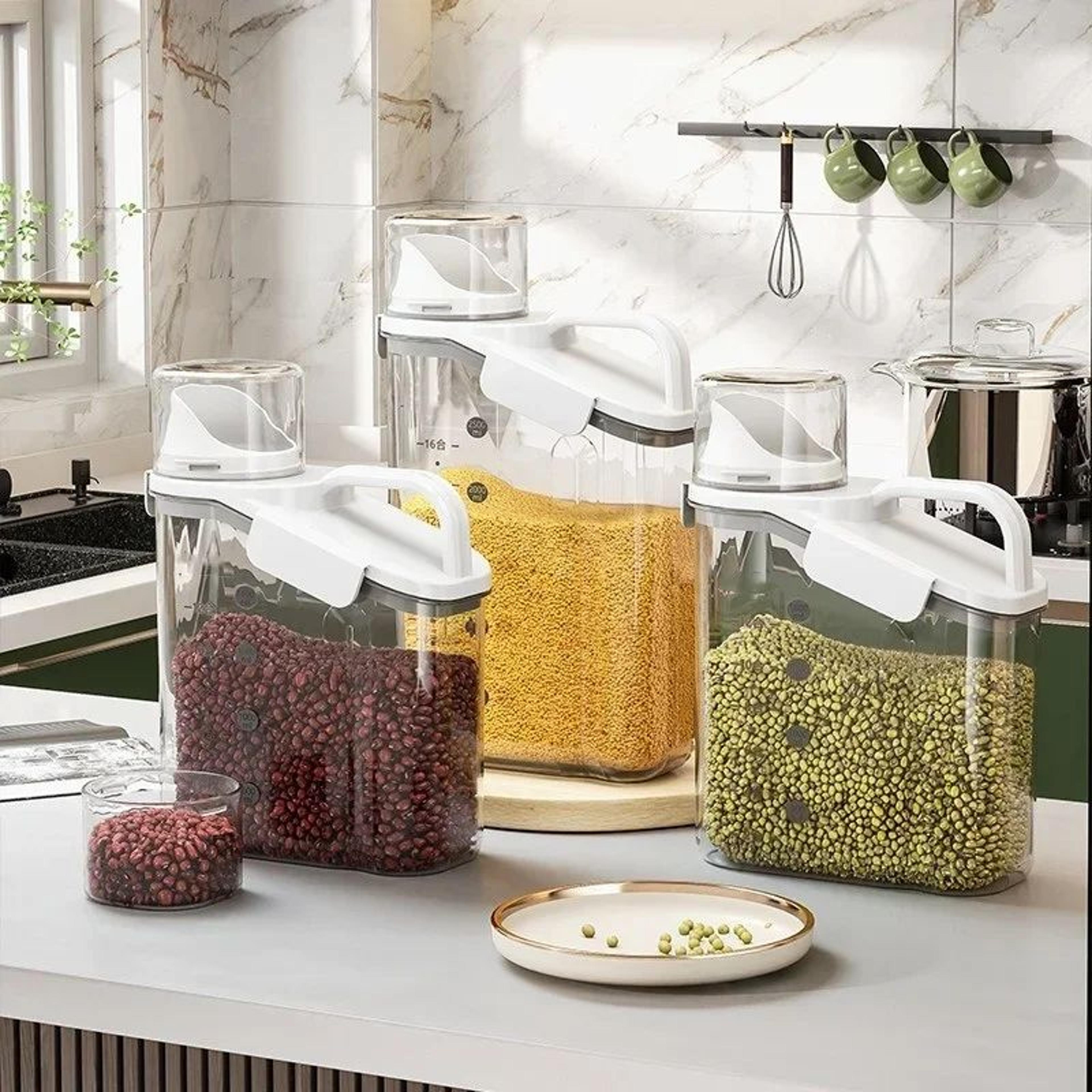 1500ML Airtight Grain Storage Container With Measuring Cup 1