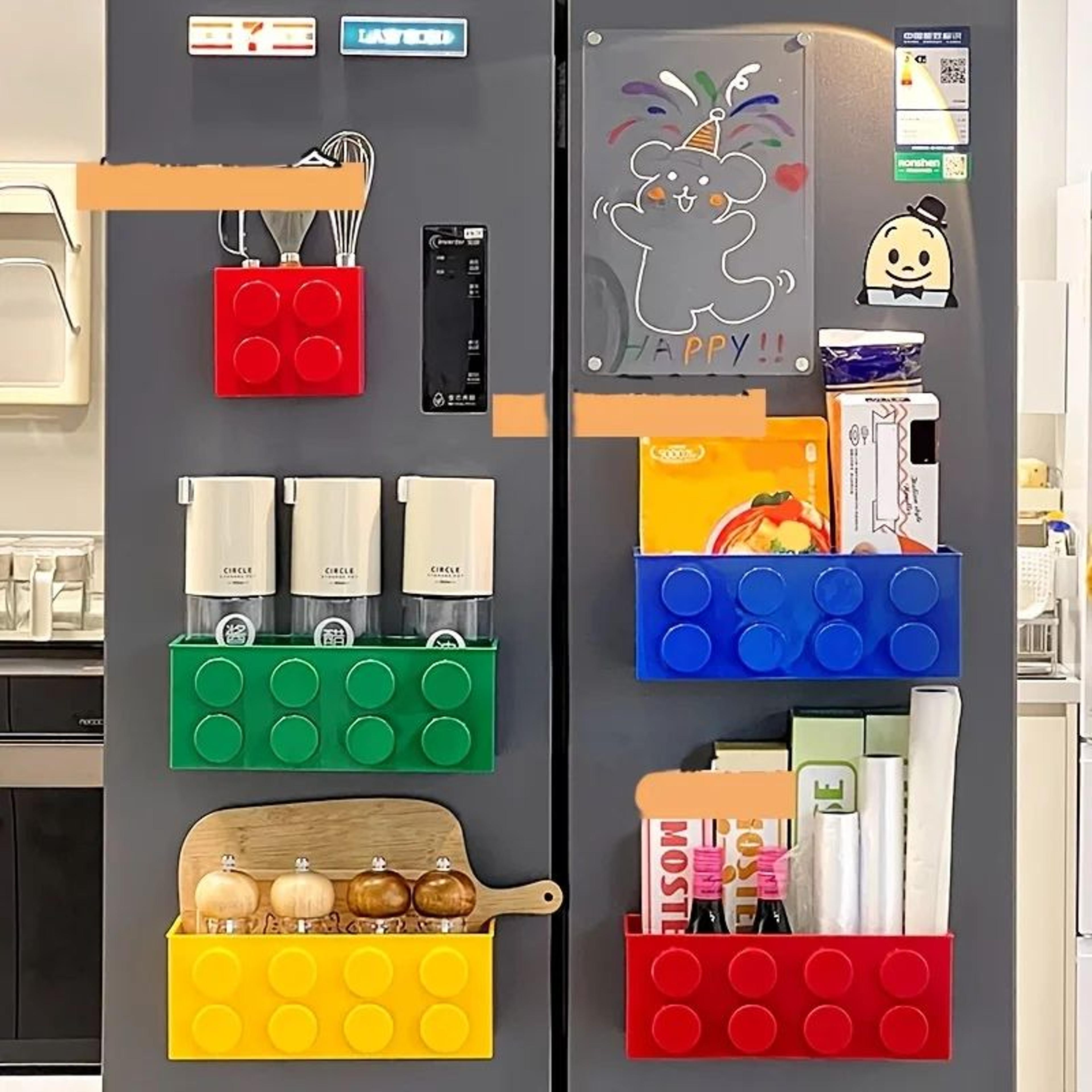 Magnetic Refrigerator Storage Box Organizer Rack 0