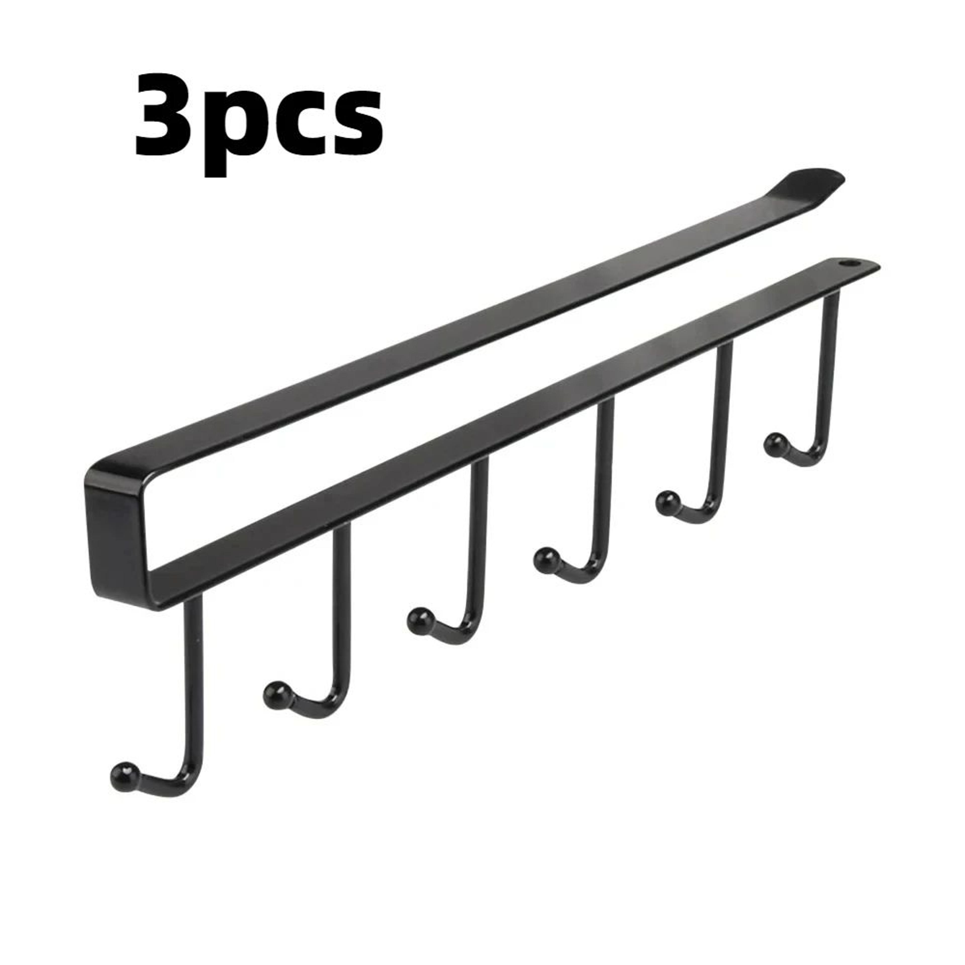 6 Hook Under Cabinet Coffee Mug Holder Rack 8