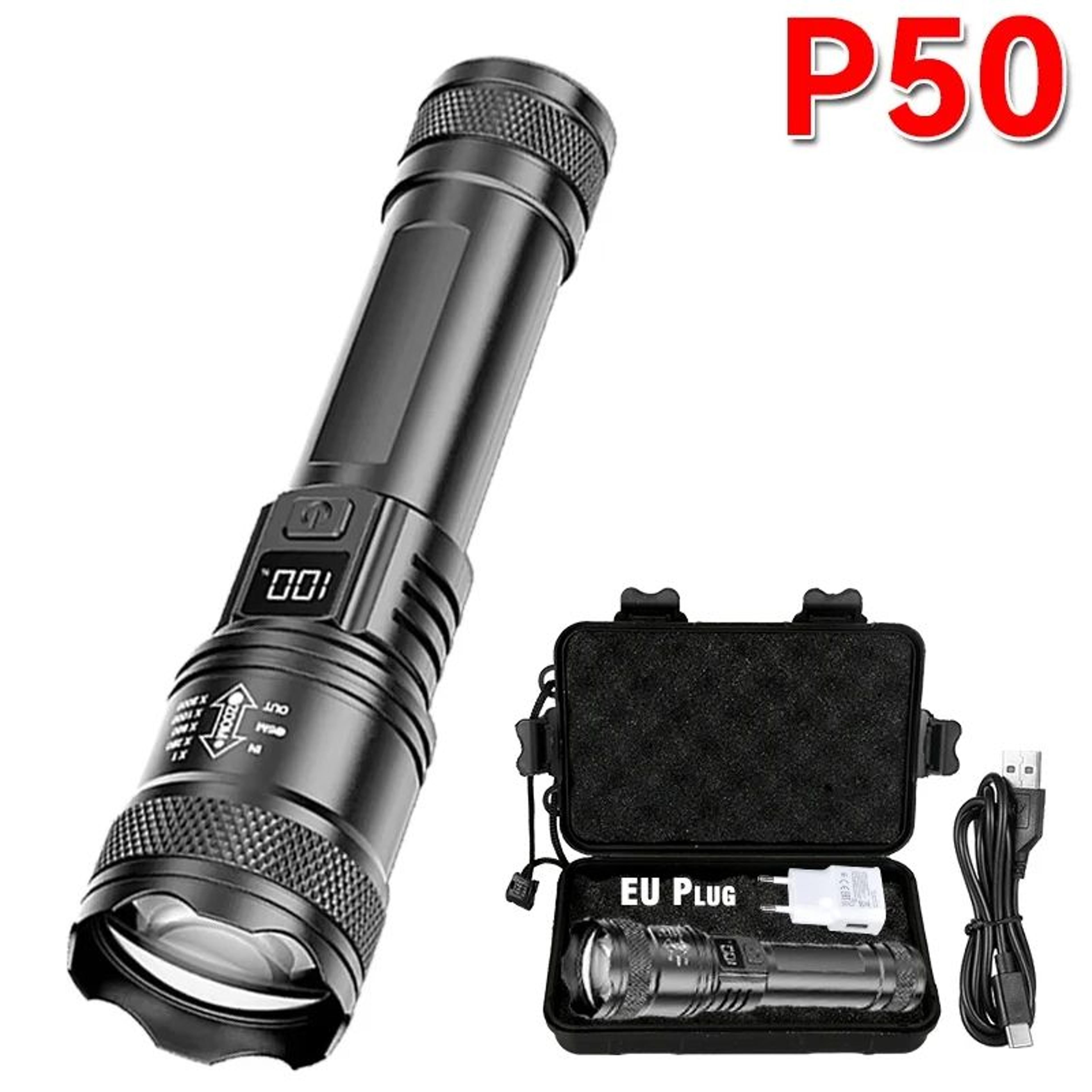 Ultra Bright P50 LED Tactical Zoom Flashlight 17
