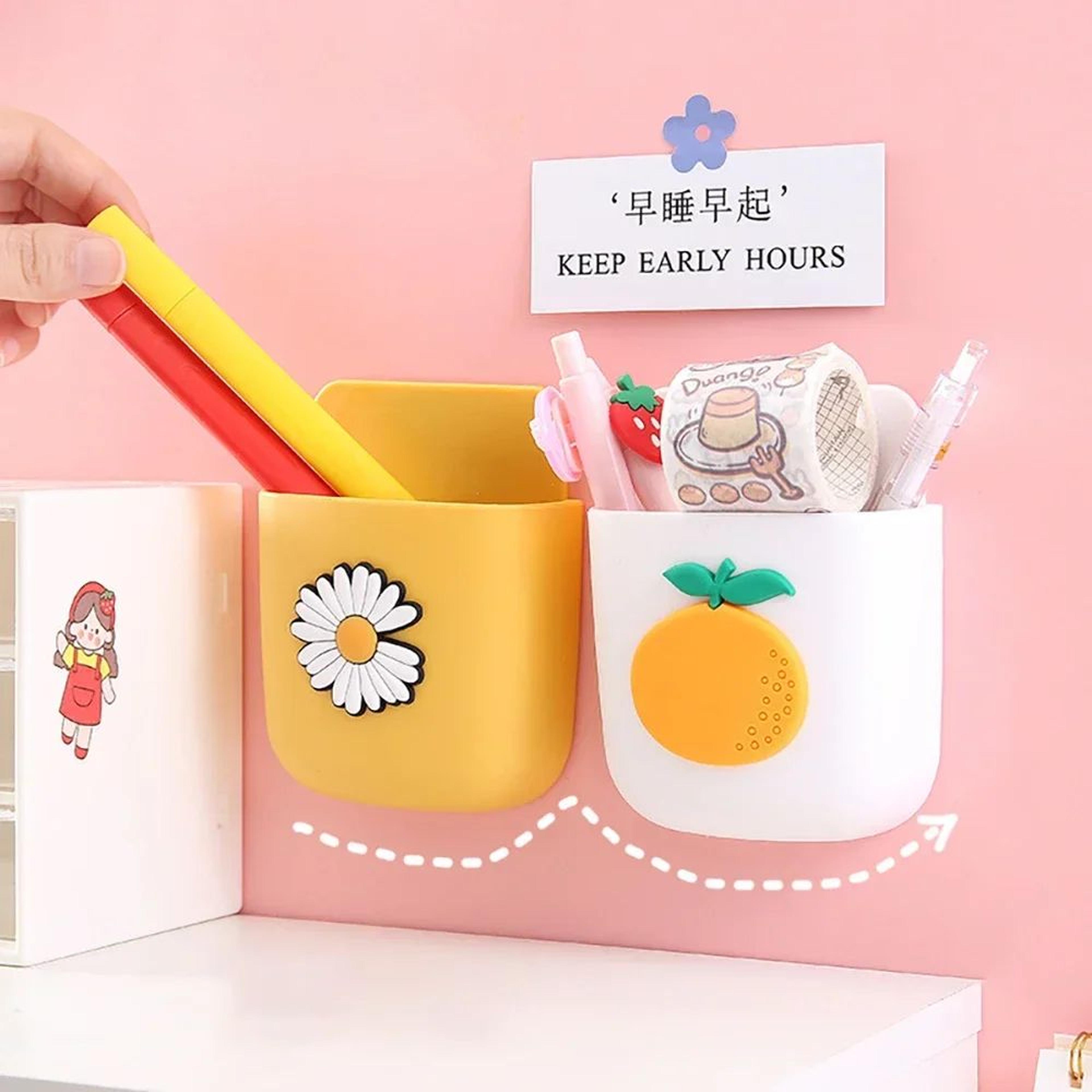 Cute Self Adhesive Desk Organizer Pen Holder 3
