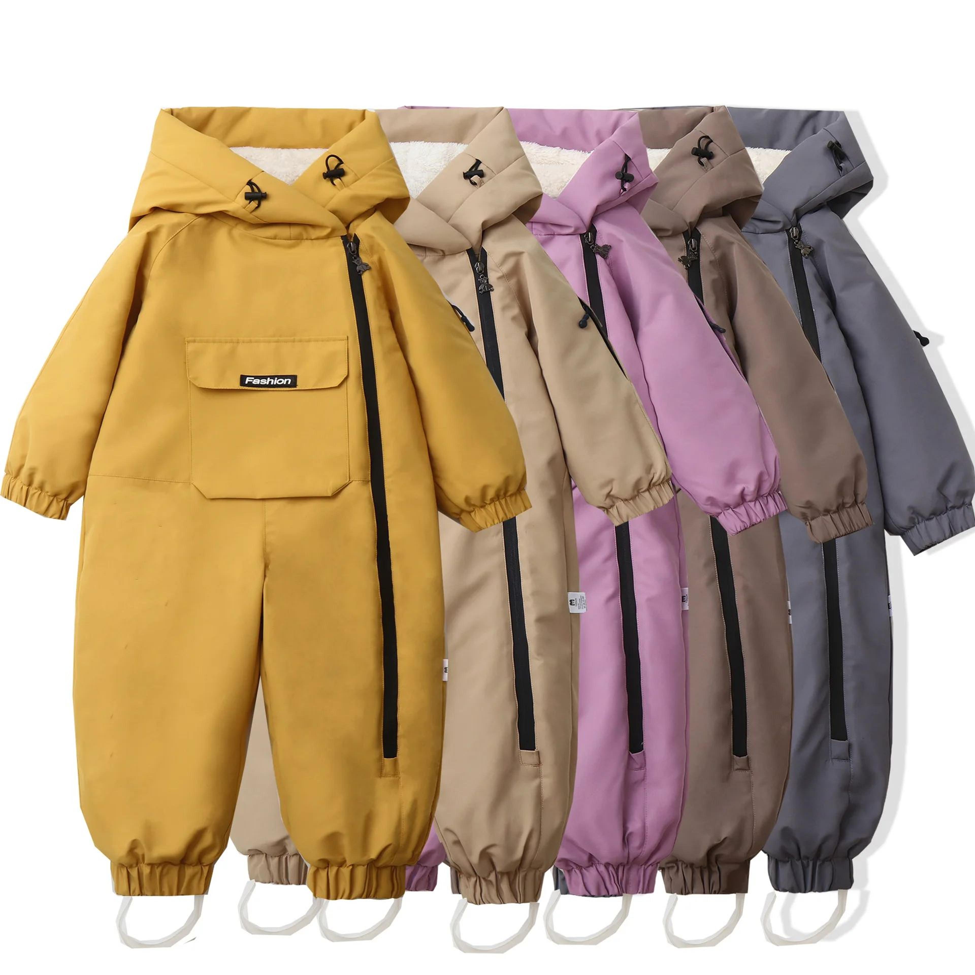 Plush Lined Windproof Baby Winter Snowsuit 1