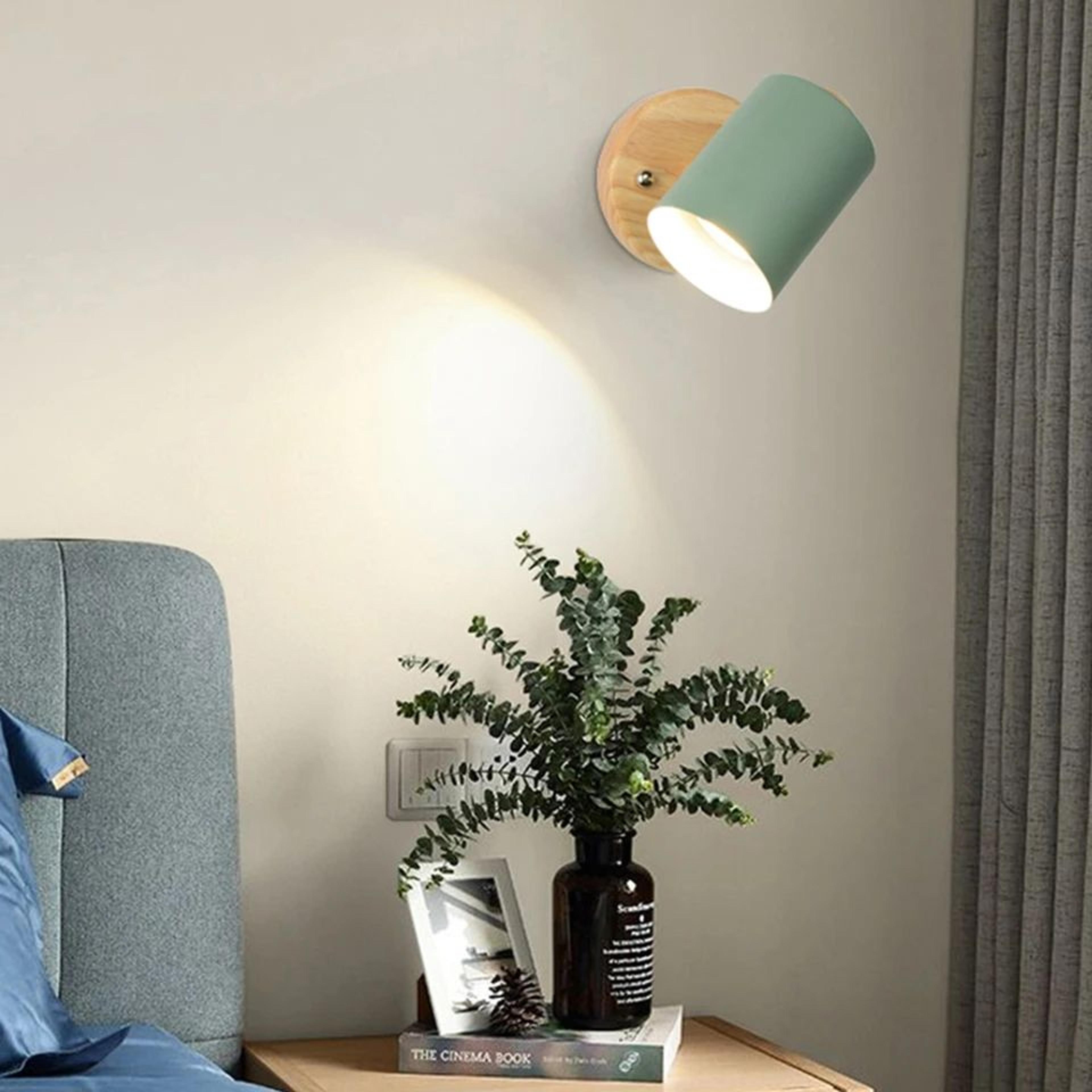 Nordic Wooden GU10 Wall Lamp With Pull Switch 3
