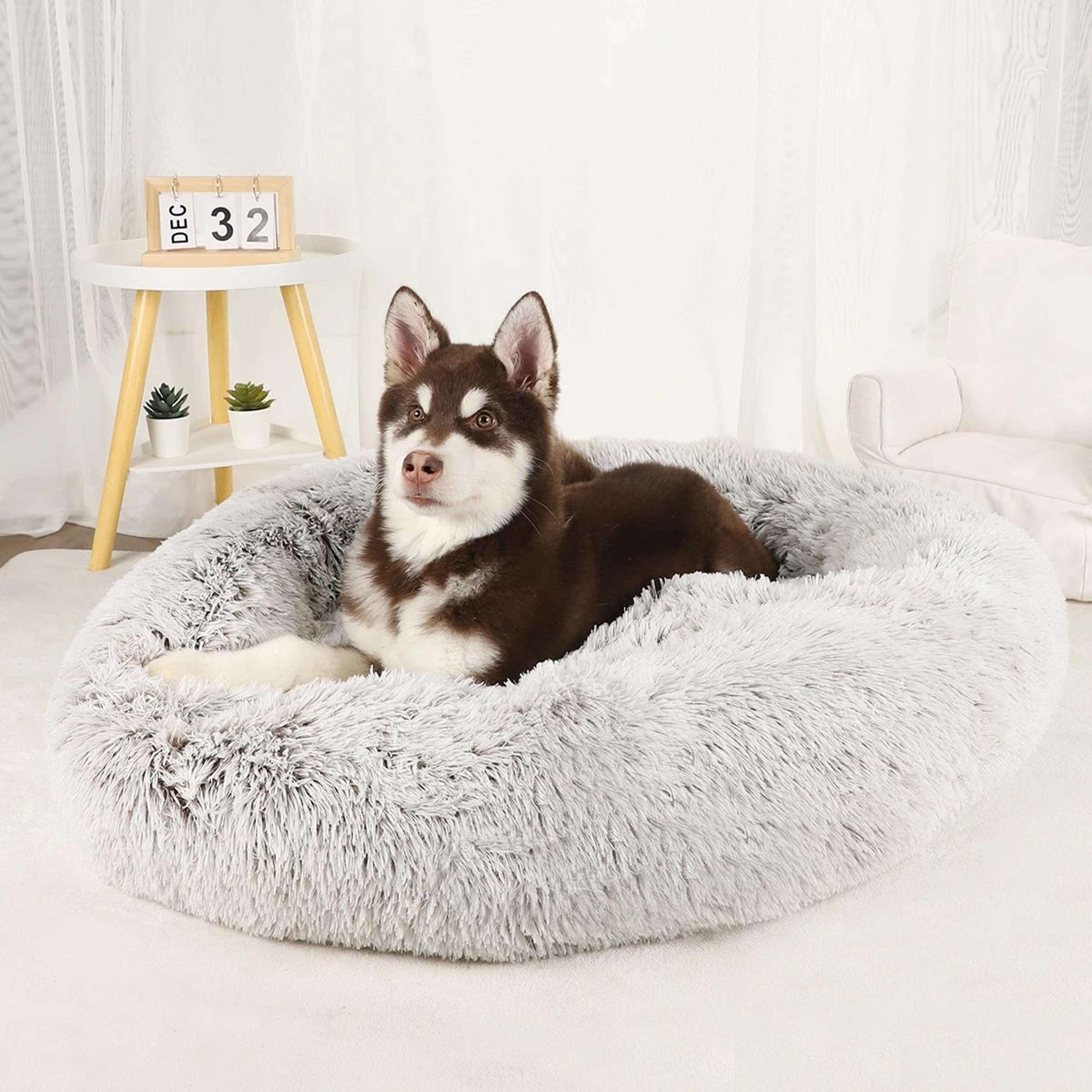 Plush Calming Dog Bed Washable Fluffy Pet Sofa 3