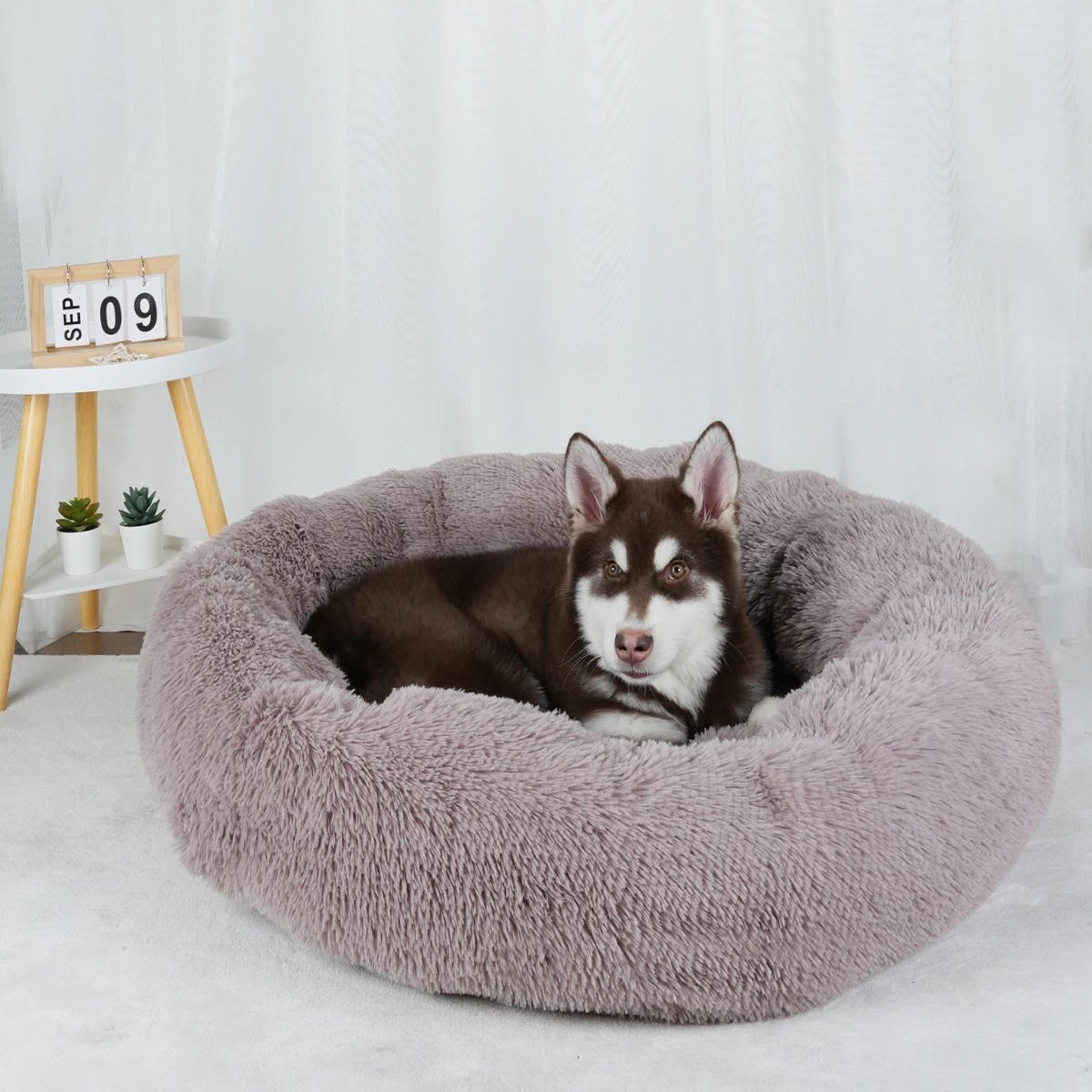 Plush Calming Dog Bed Washable Fluffy Pet Sofa 4