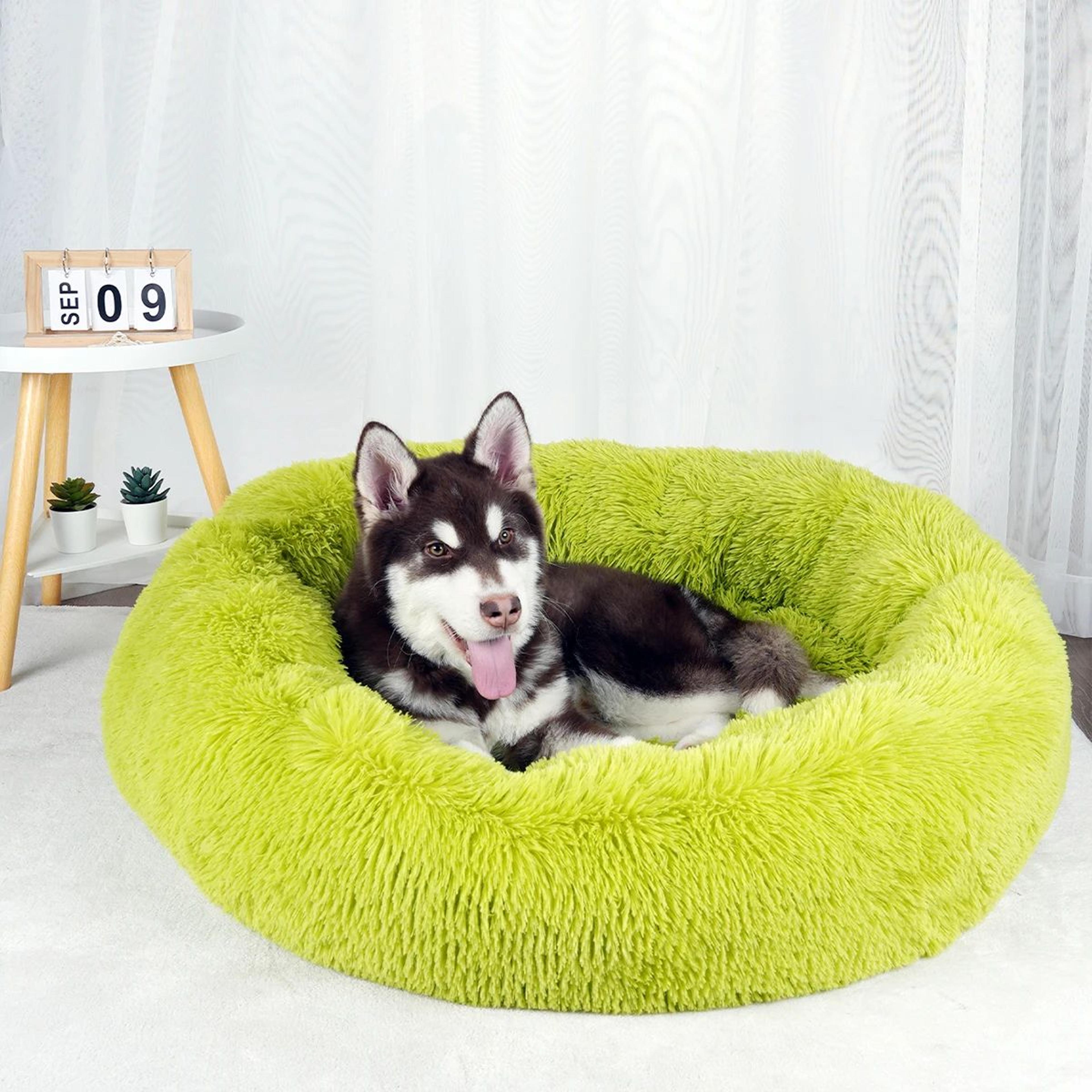 Plush Calming Dog Bed Washable Fluffy Pet Sofa 5
