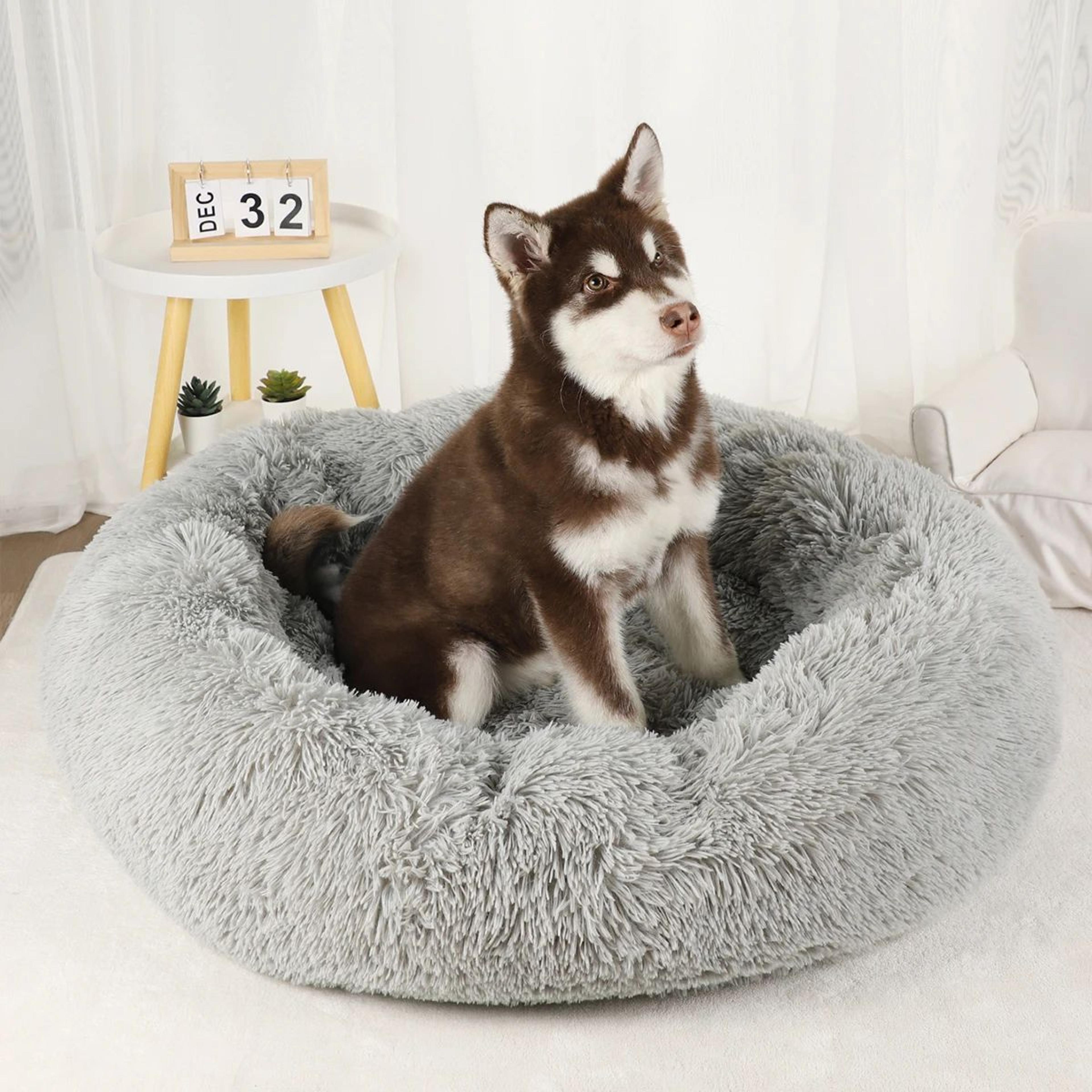 Plush Calming Dog Bed Washable Fluffy Pet Sofa 8