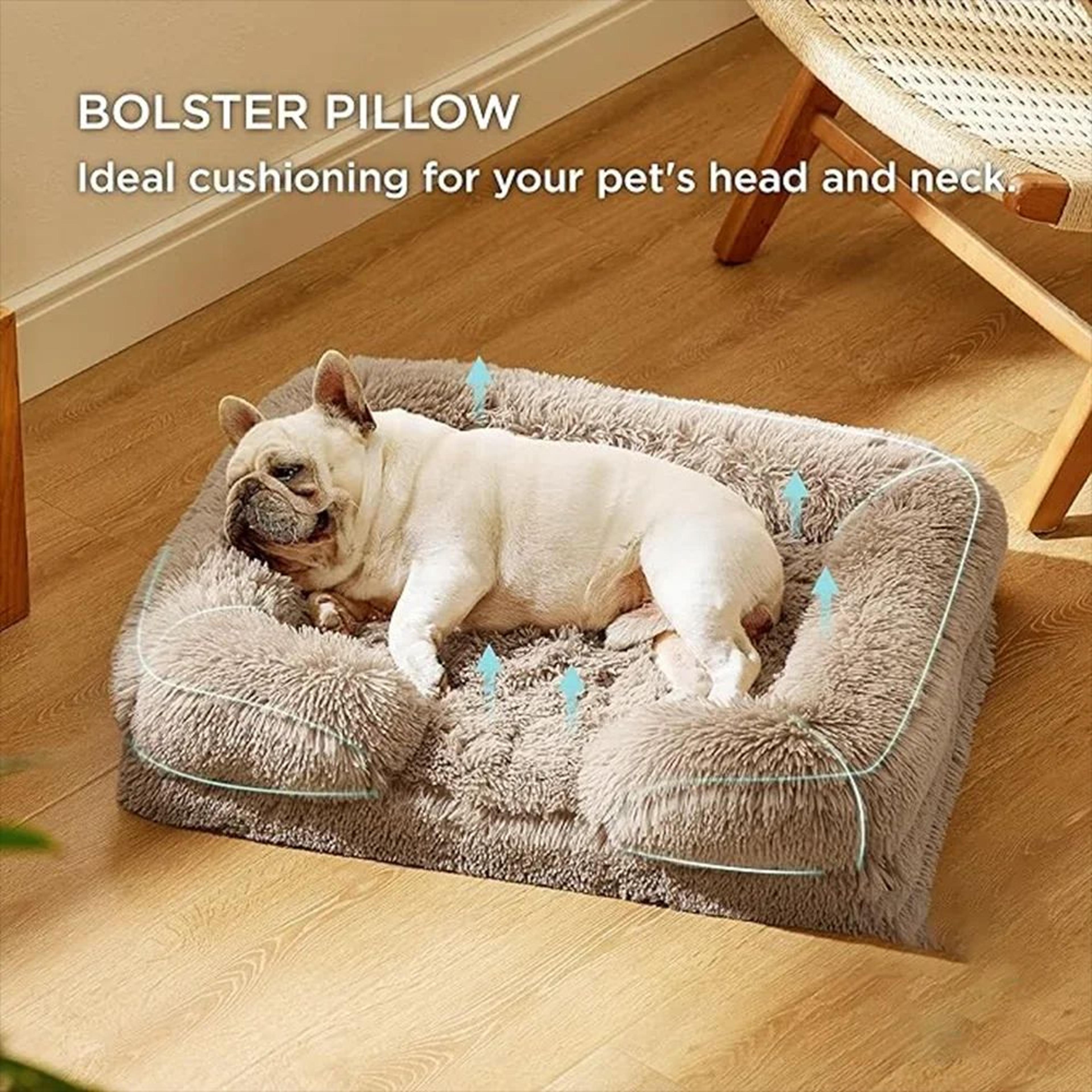Winter Warm Dog Bed Plush Pet Sofa Basket 1