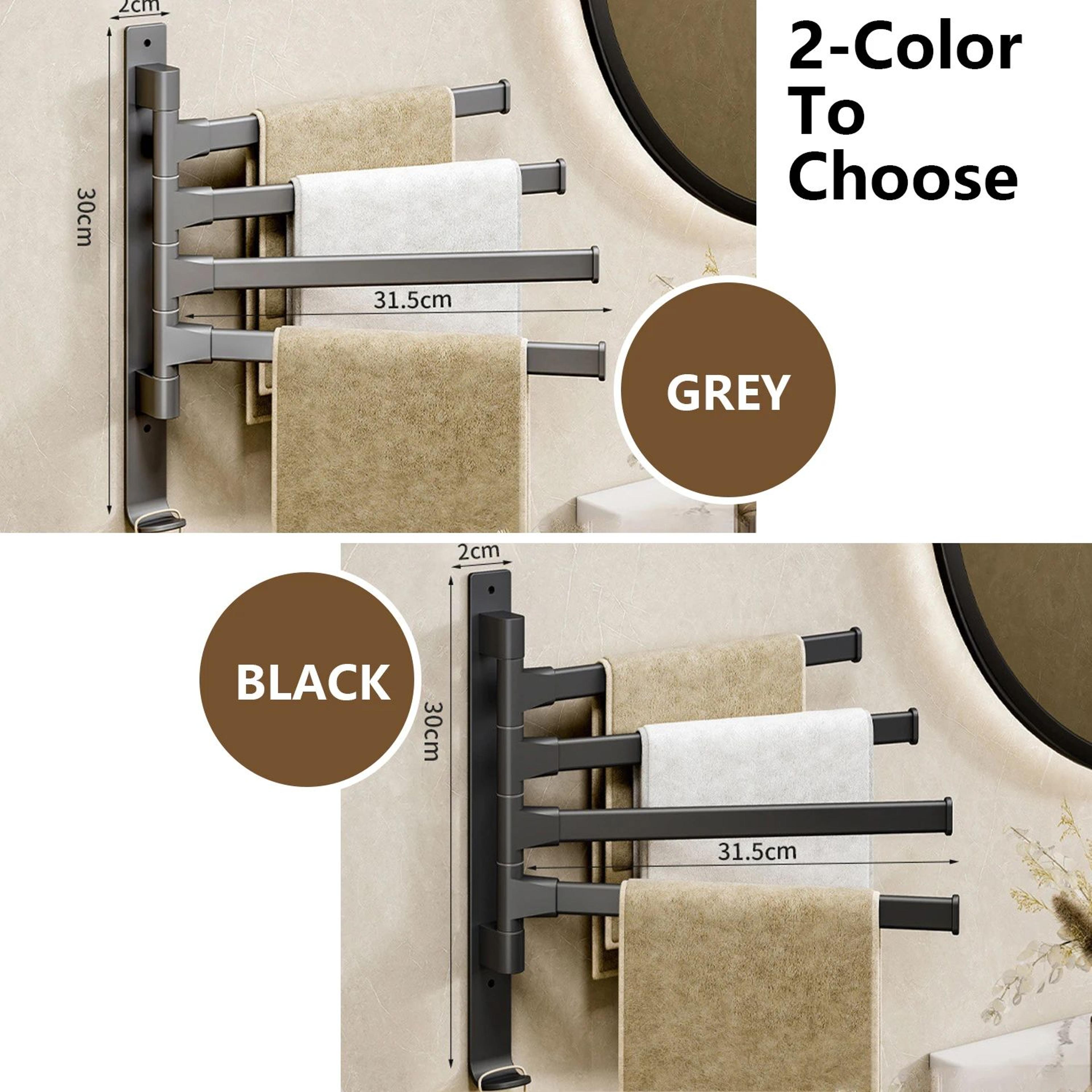 Rotatable Wall Mounted Aluminum Towel Rack 4