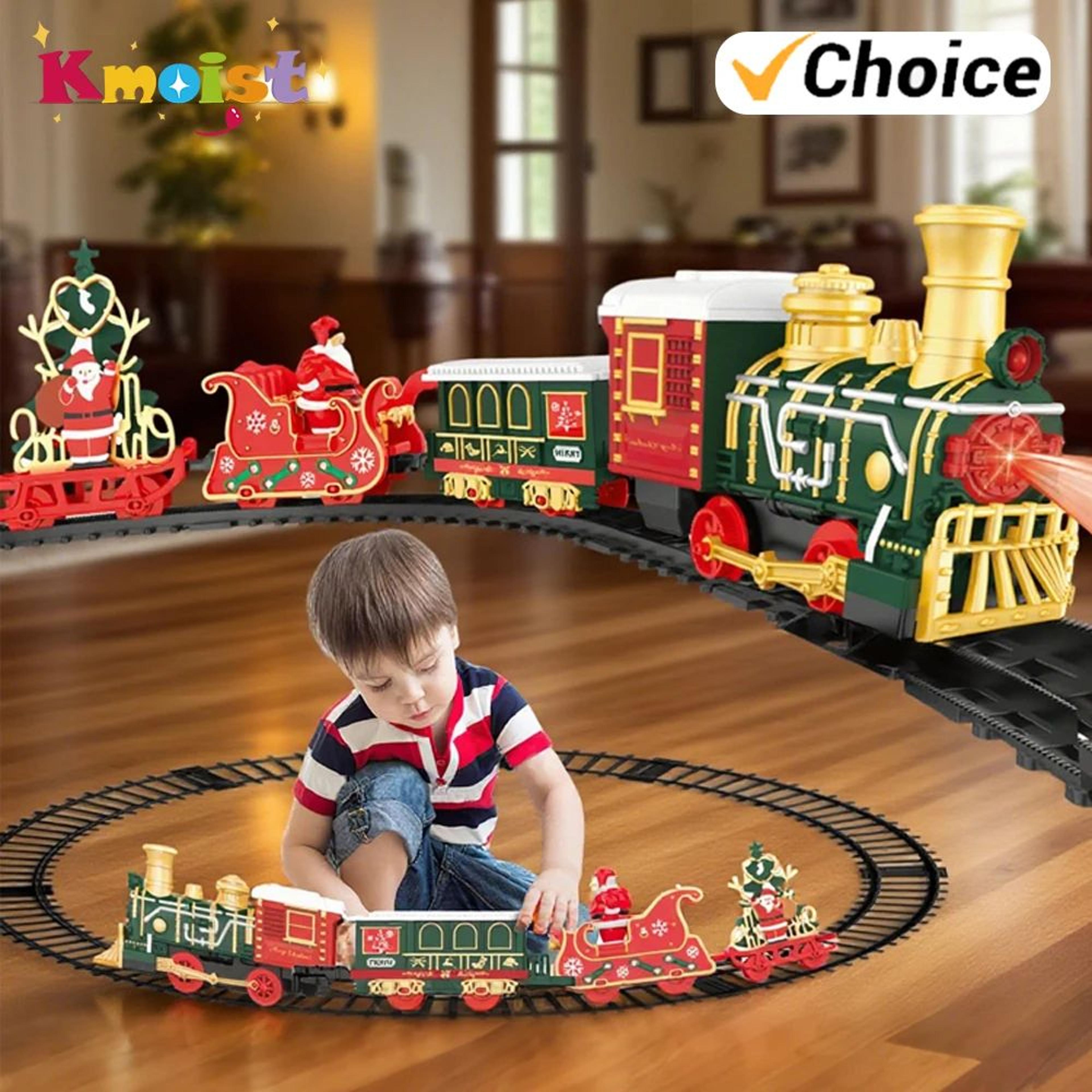 Christmas Musical Electric Train Set With Lights 0