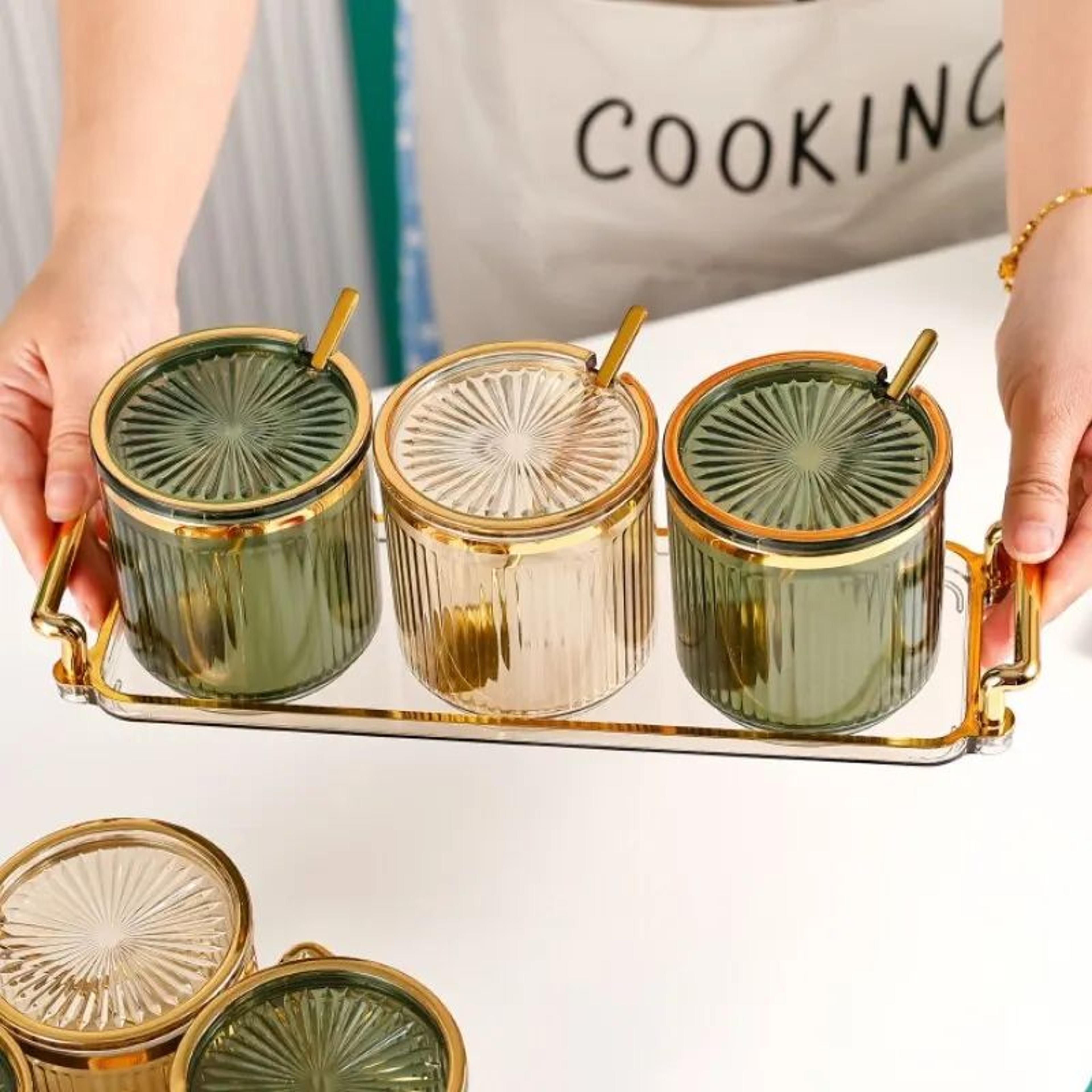 Seasoning Jar With Spoon Set 1