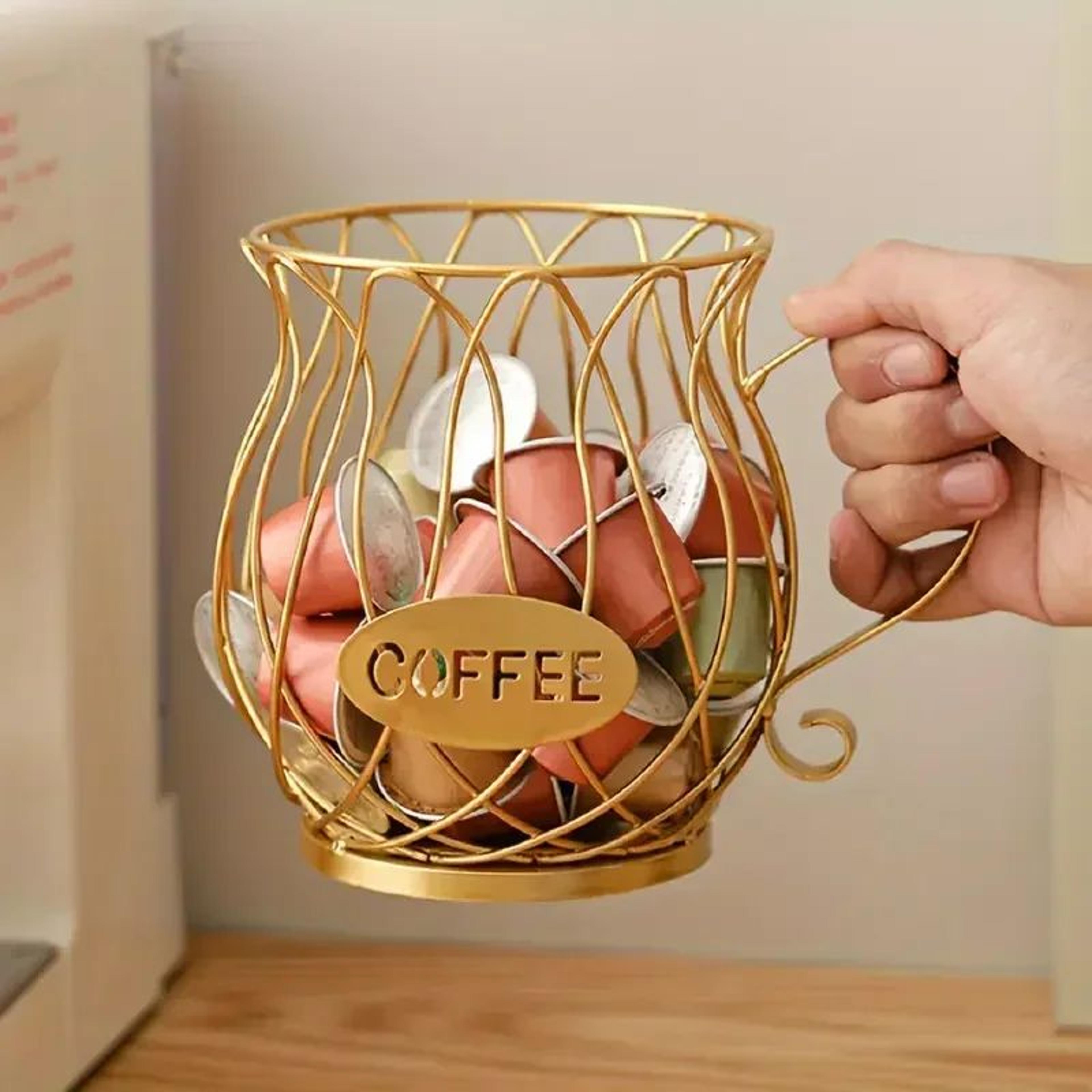 Large Capacity Coffee Pod Storage Basket 0