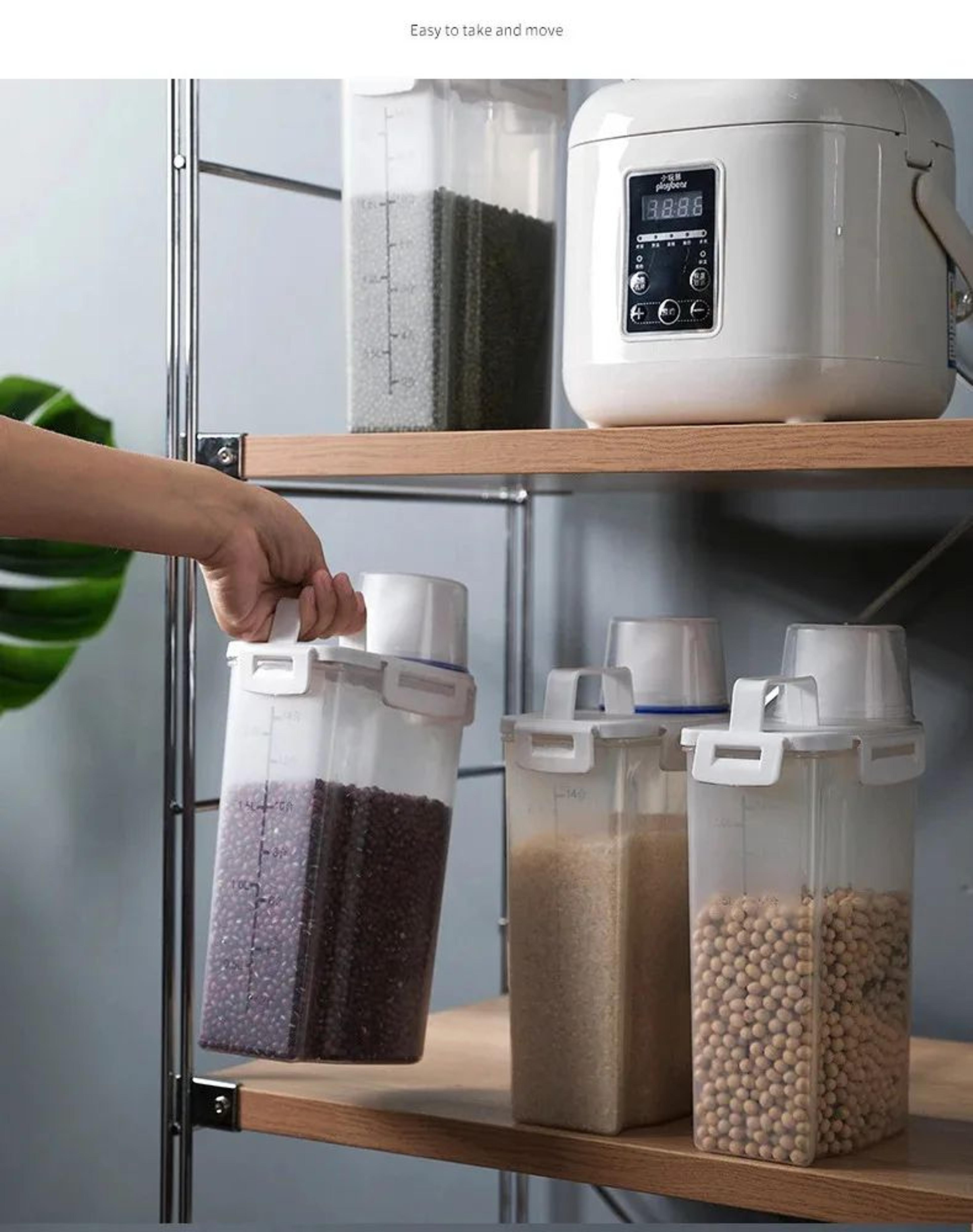 Transparent Airtight Grain Storage Jar 1