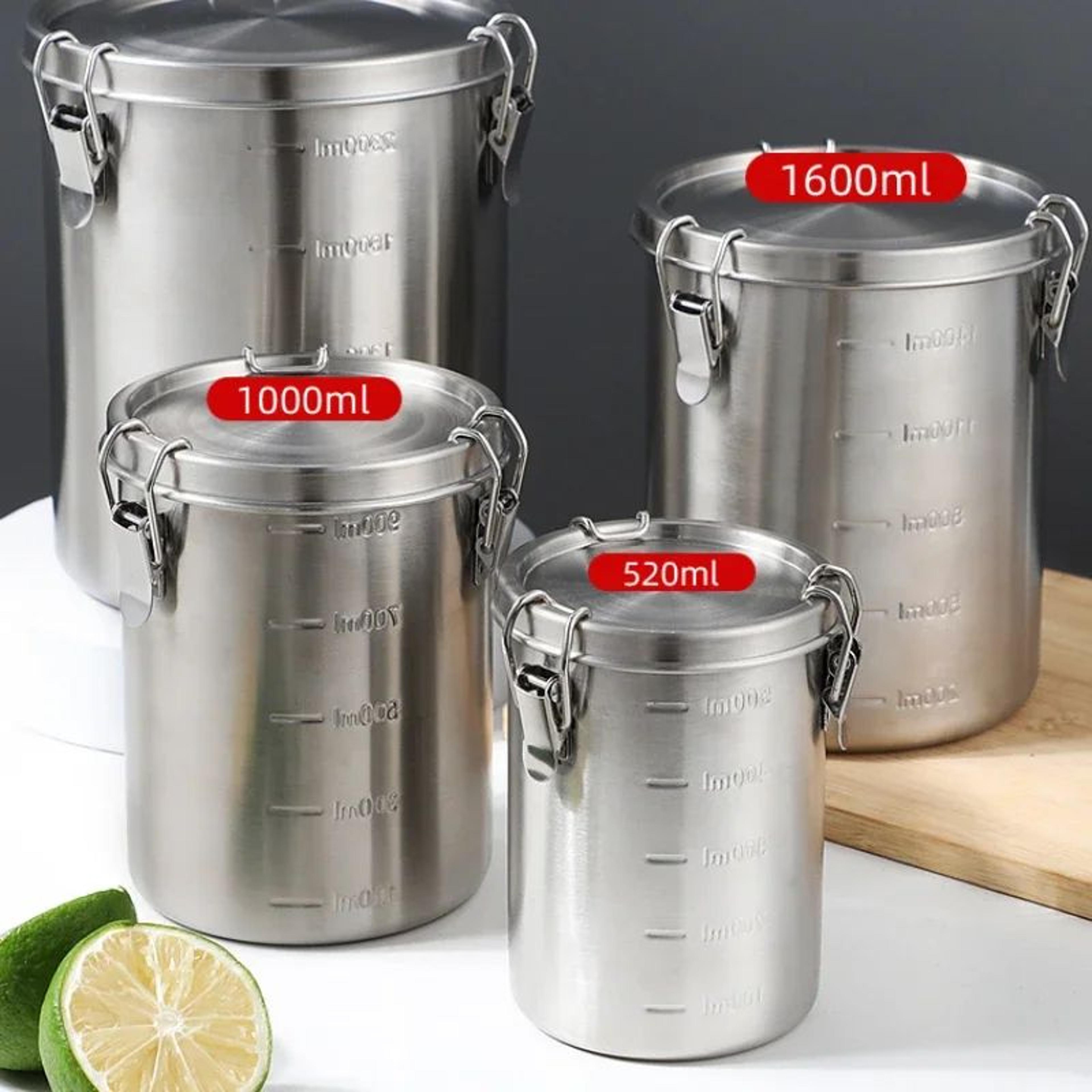 stainless steel airtight food storage canister