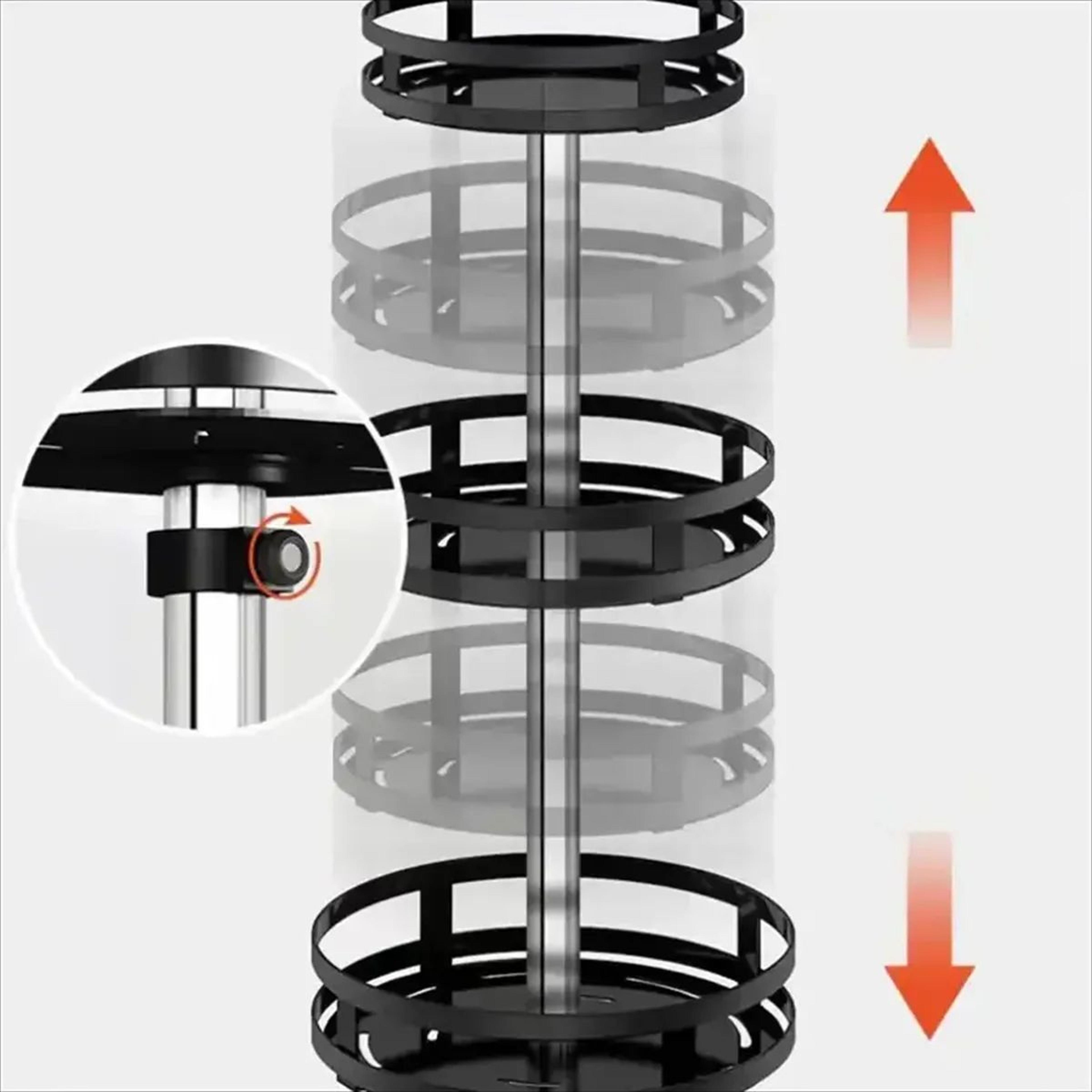 360 Degree Rotating Carbon Steel Spice Rack Organizer 2
