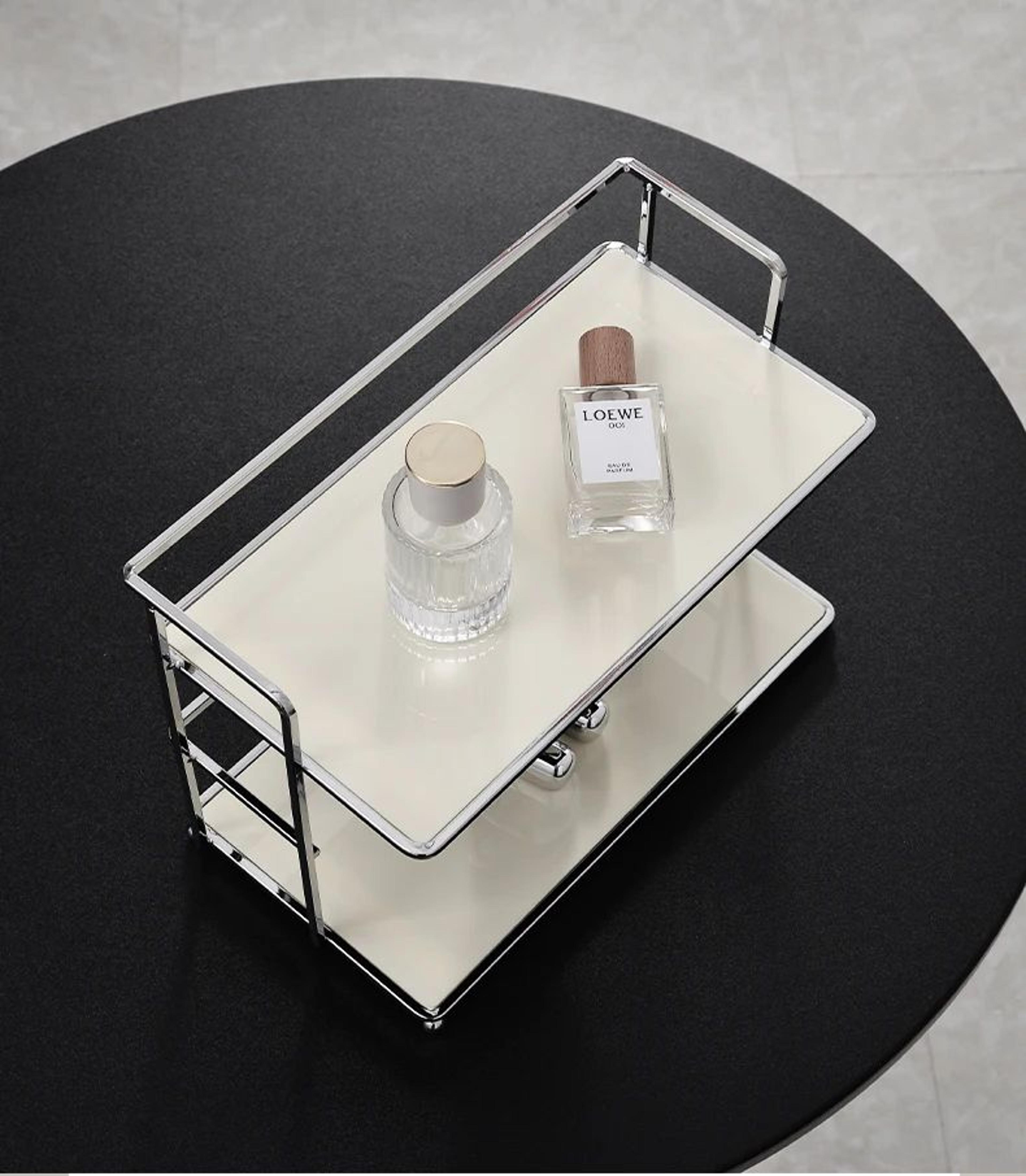 Double Layer Acrylic Desktop Storage Rack Organizer 0