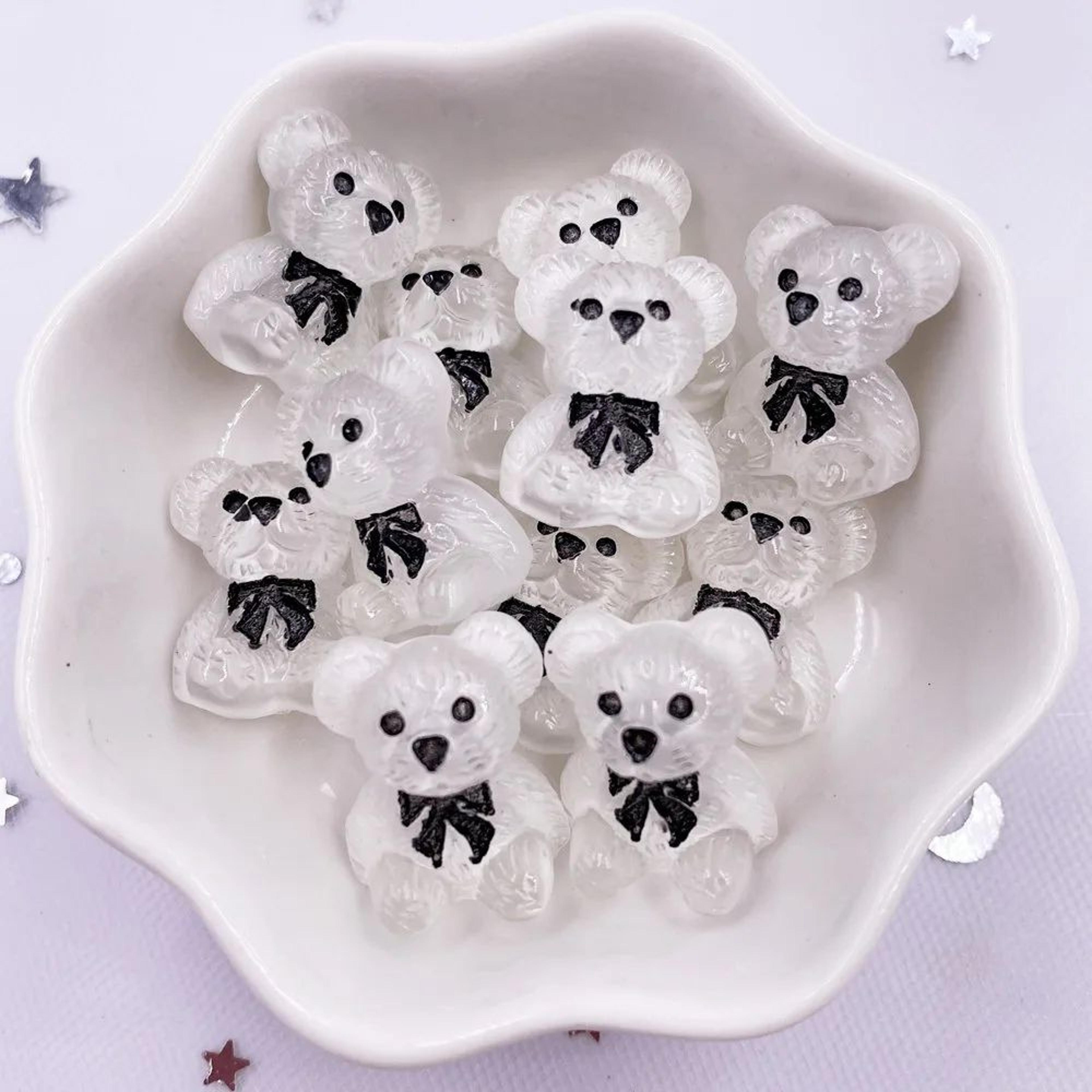 10 Piece Kawaii Colorful Bear Resin Flatback Craft Set 9