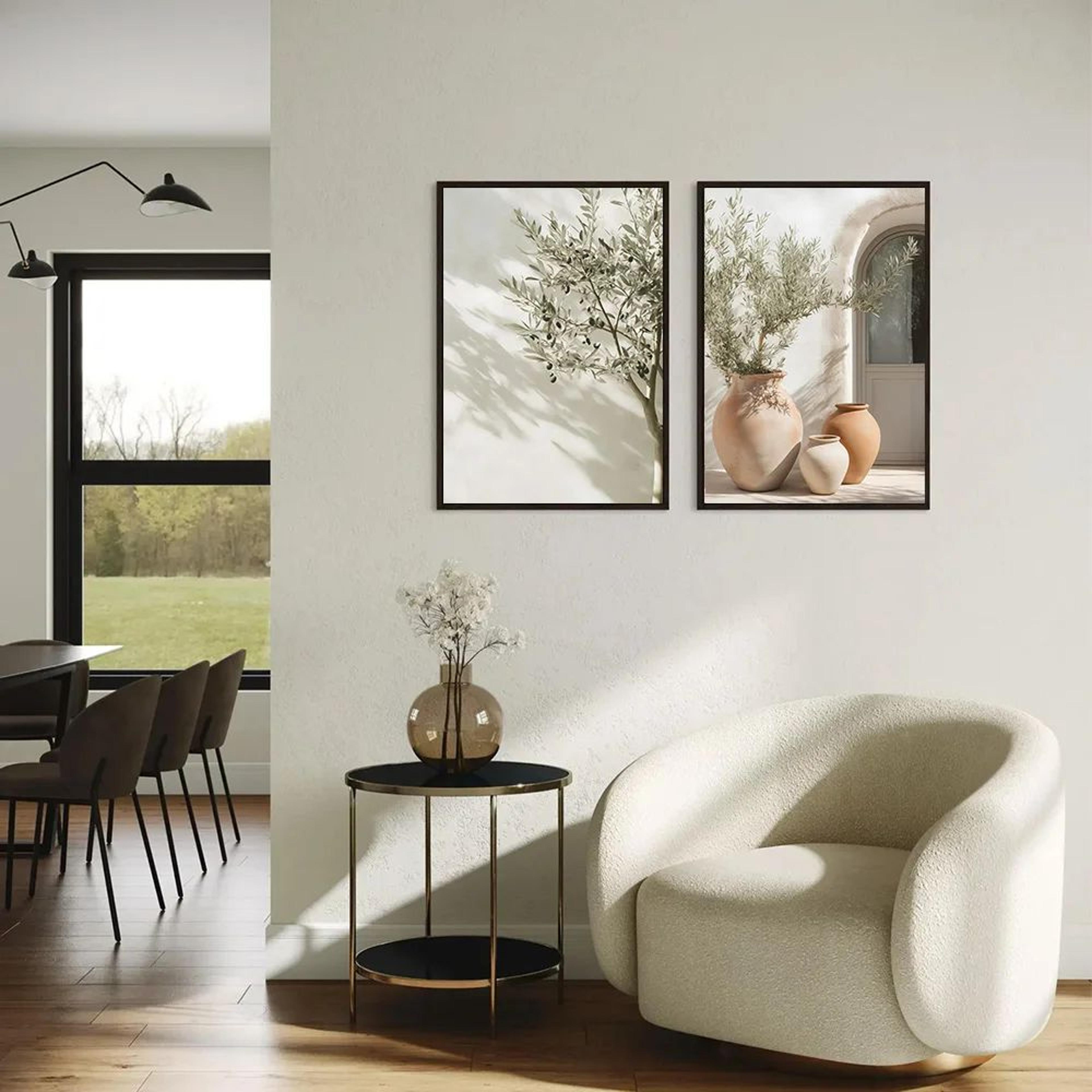 Mediterranean Olive Tree Landscape Wall Art Poster 4