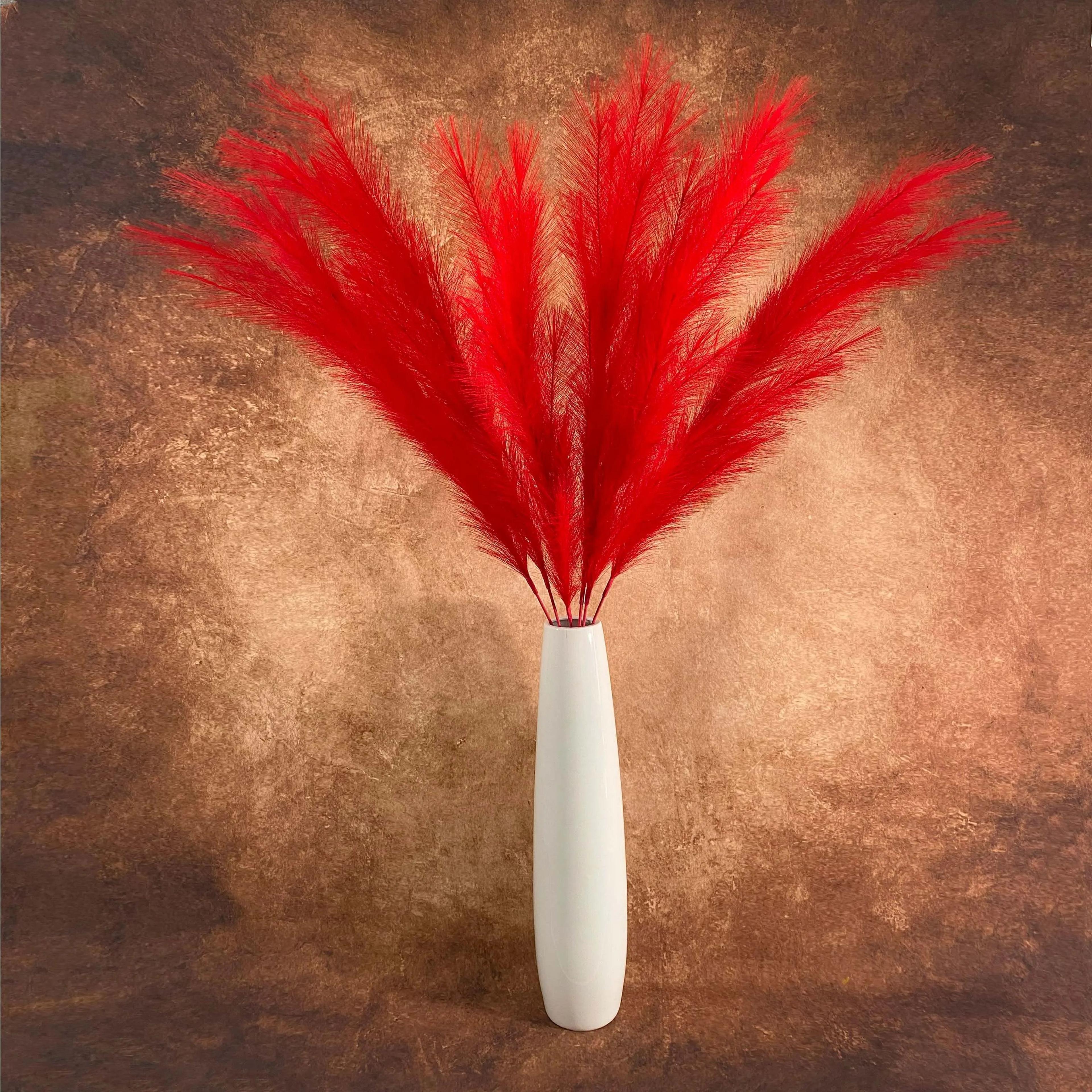 Large Faux Pampas Grass Decorative Tall Fluffy Stems 21