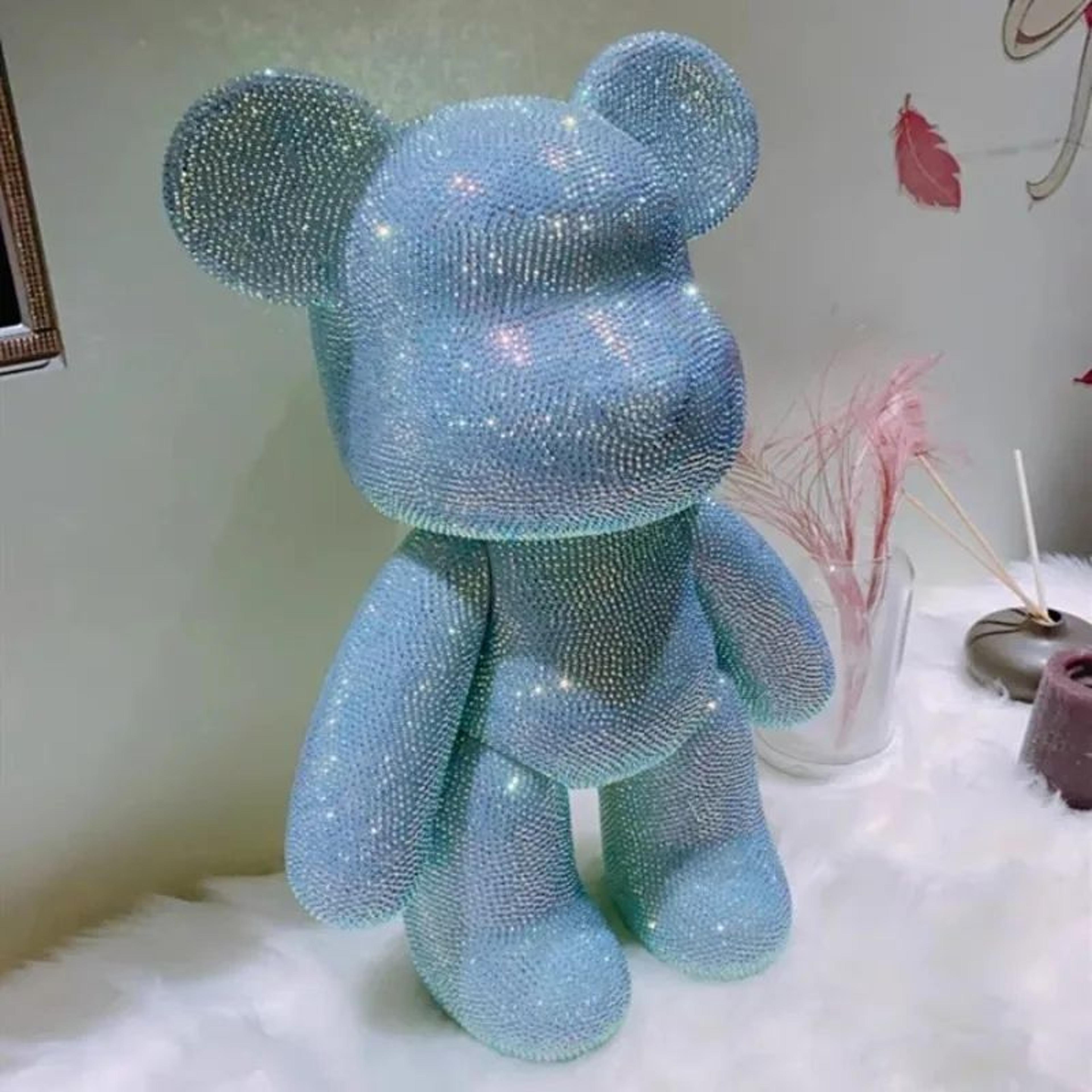Crystal Rhinestone Bear Figurine DIY Desk Decoration 3