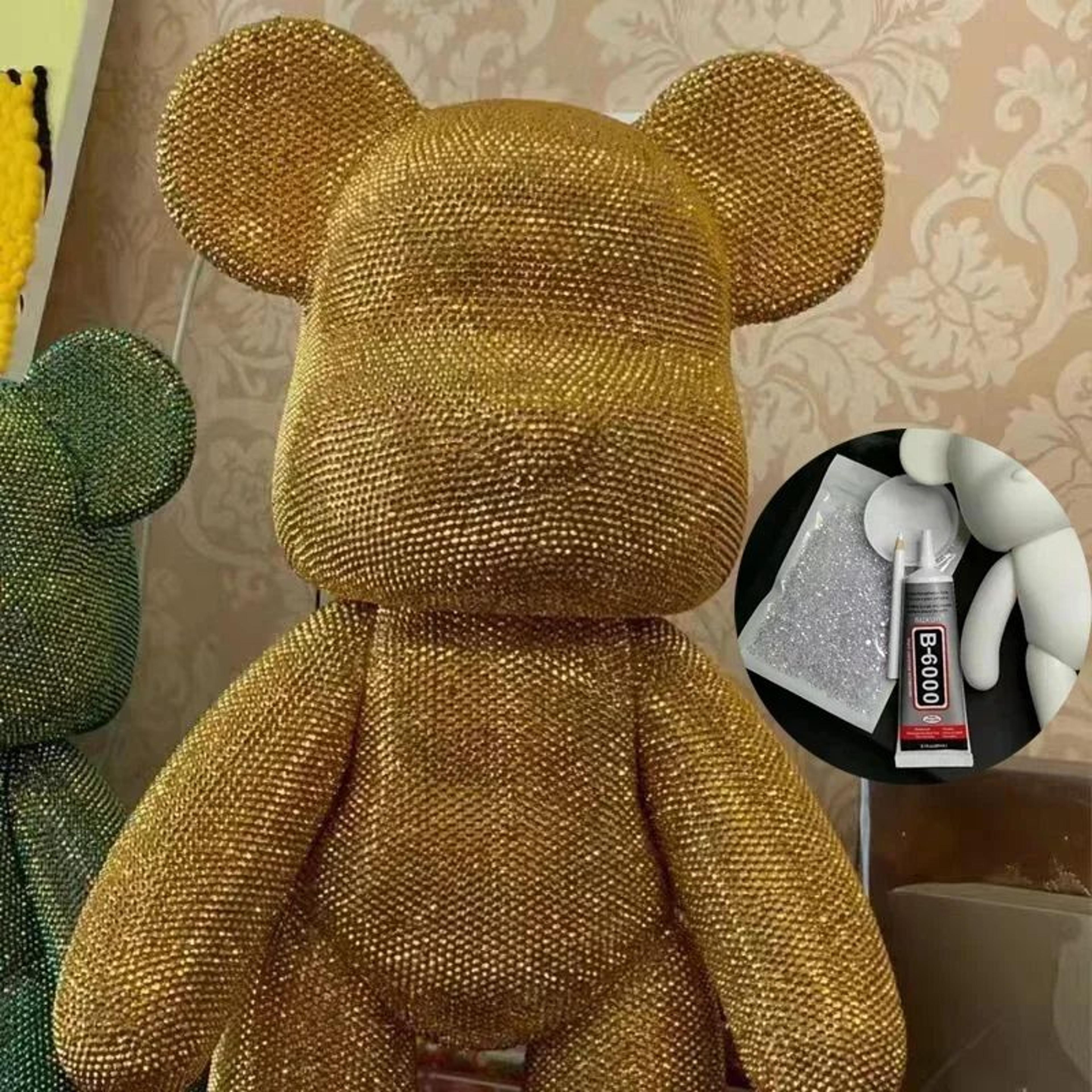 Crystal Rhinestone Bear Figurine DIY Desk Decoration 16