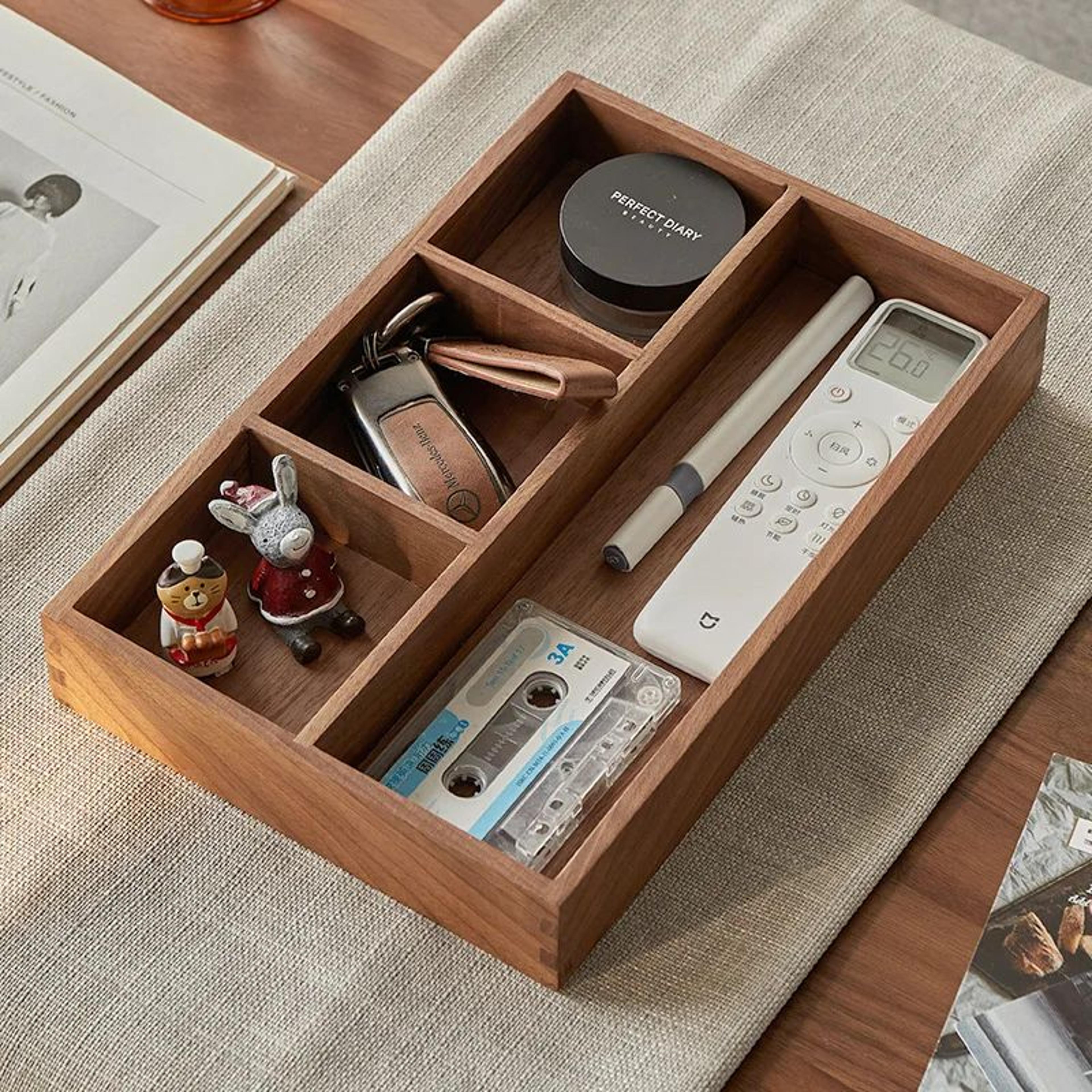 Solid Wood Desktop Organizer Tray 3