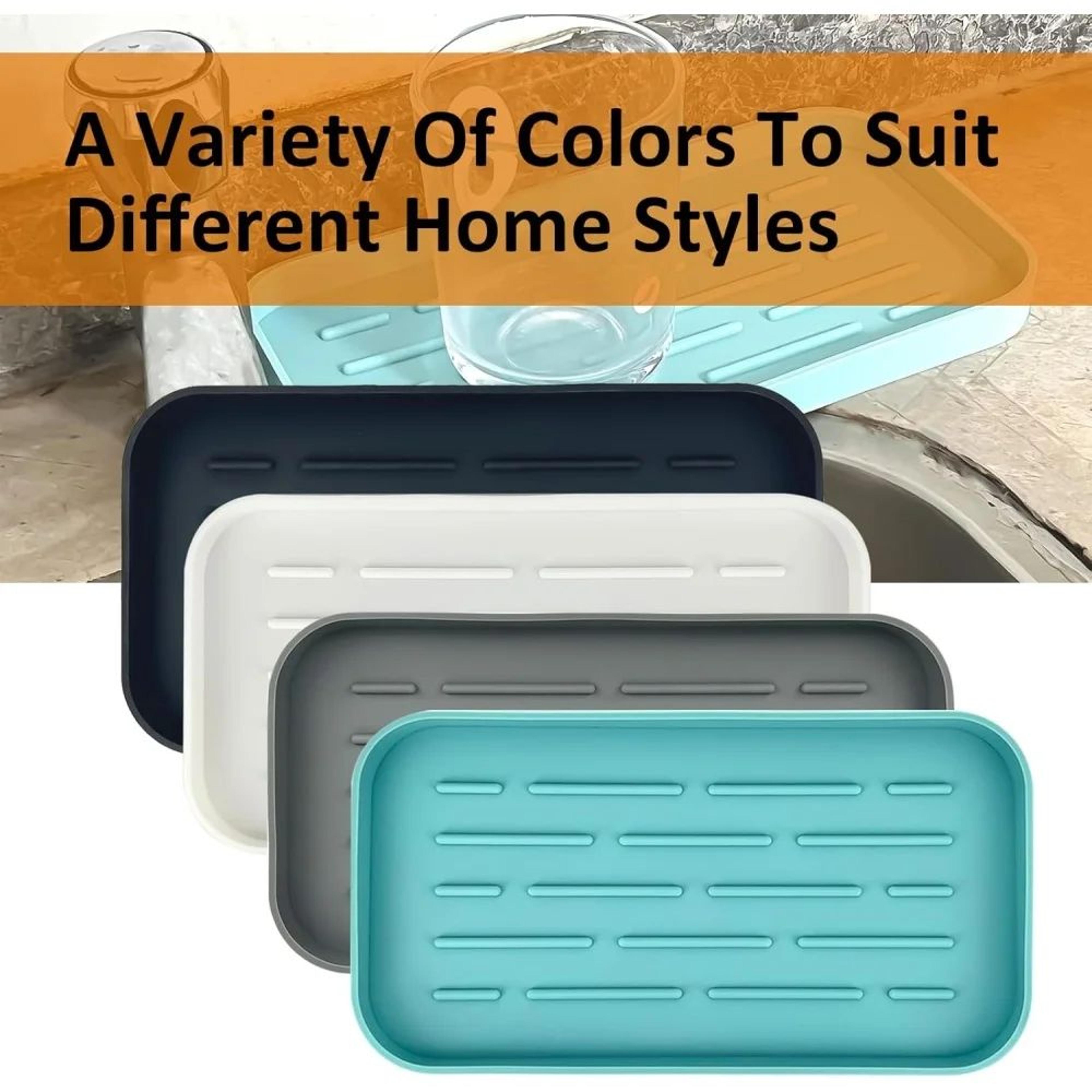 Flexible Silicone Sink Drain Tray Organizer 4