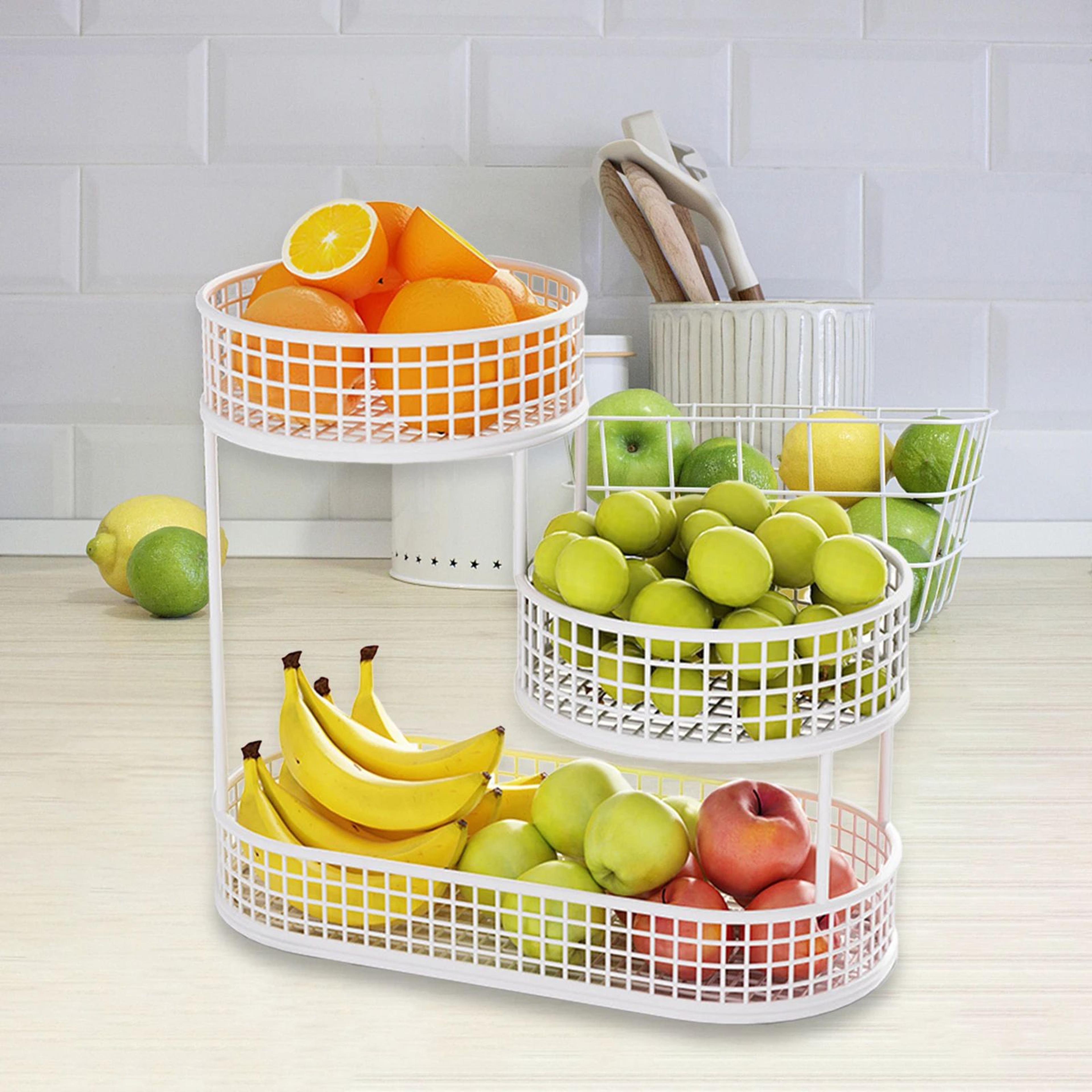 Metal Wire Countertop Fruit Basket Stand 4