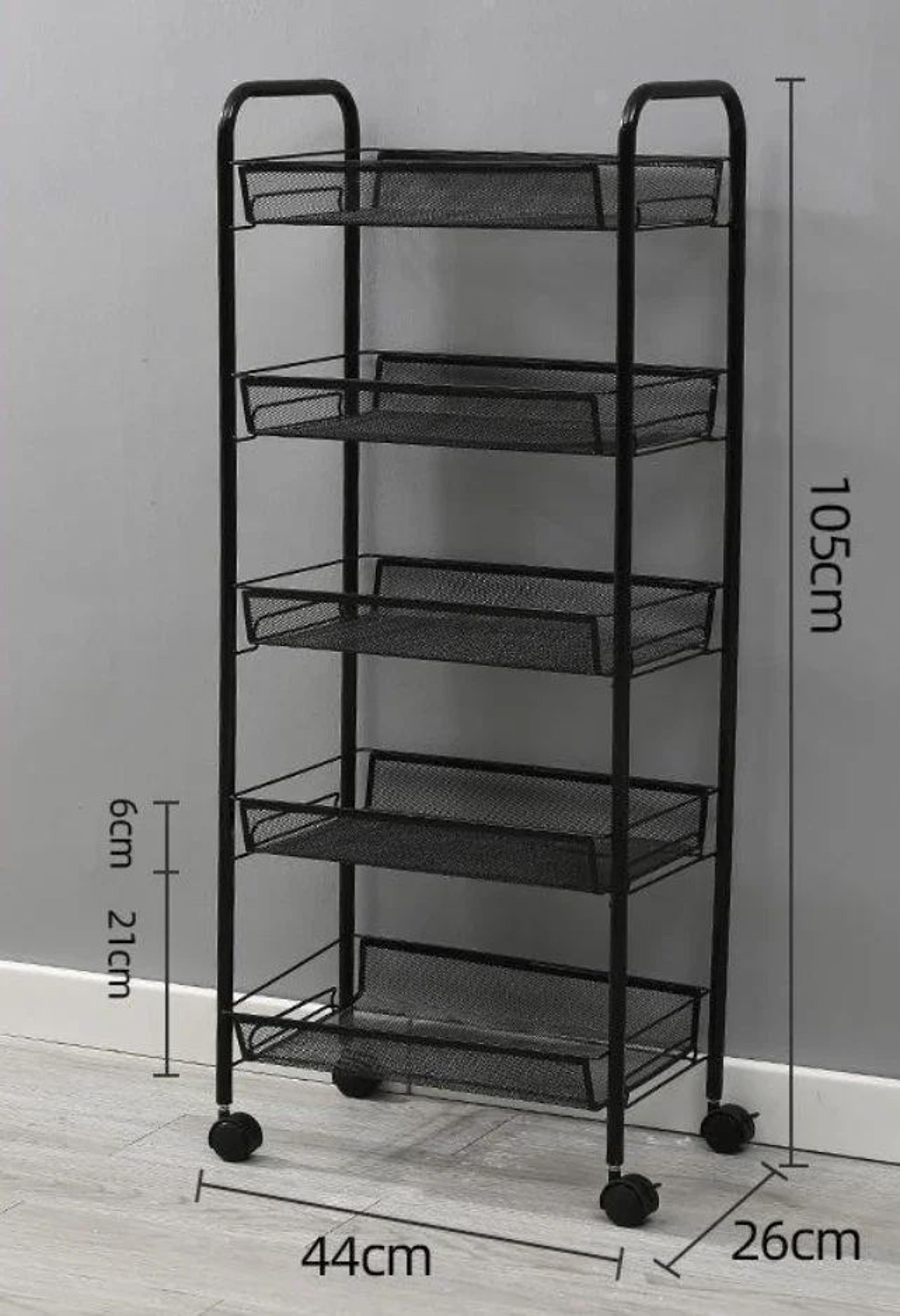 5 Tier Rolling Storage Organizer Cart 13